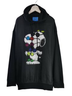 【スヌーピーシリーズ】 TR-059 / SNOOPY / ライセンス商品 / 3Dアート / スヌーピー/ パーカー / BLACK  / UNISEX