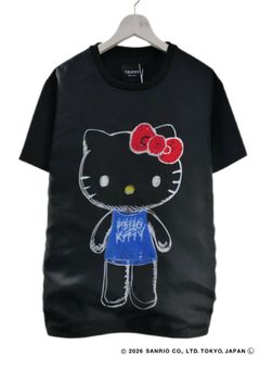 【HELLO KITTY デザイン】TR-094 アートTシャツ / サンリオキャラクターコラボ / BLACK / ユニセックス