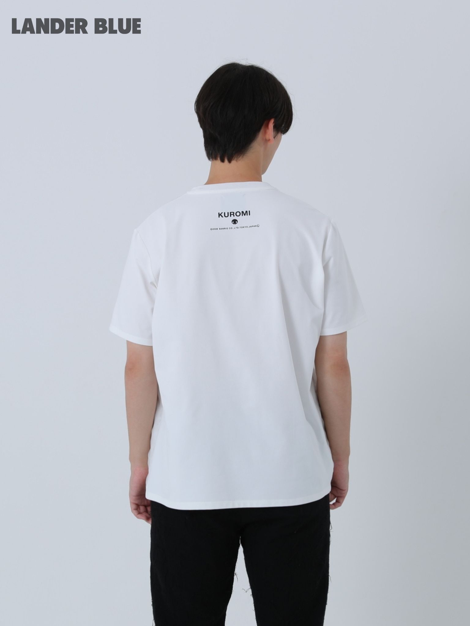 【3Dクロミ デザイン】TR-097“BLACK KUROMI“ アートTシャツ / サンリオ /  WHITE/ ユニセックス