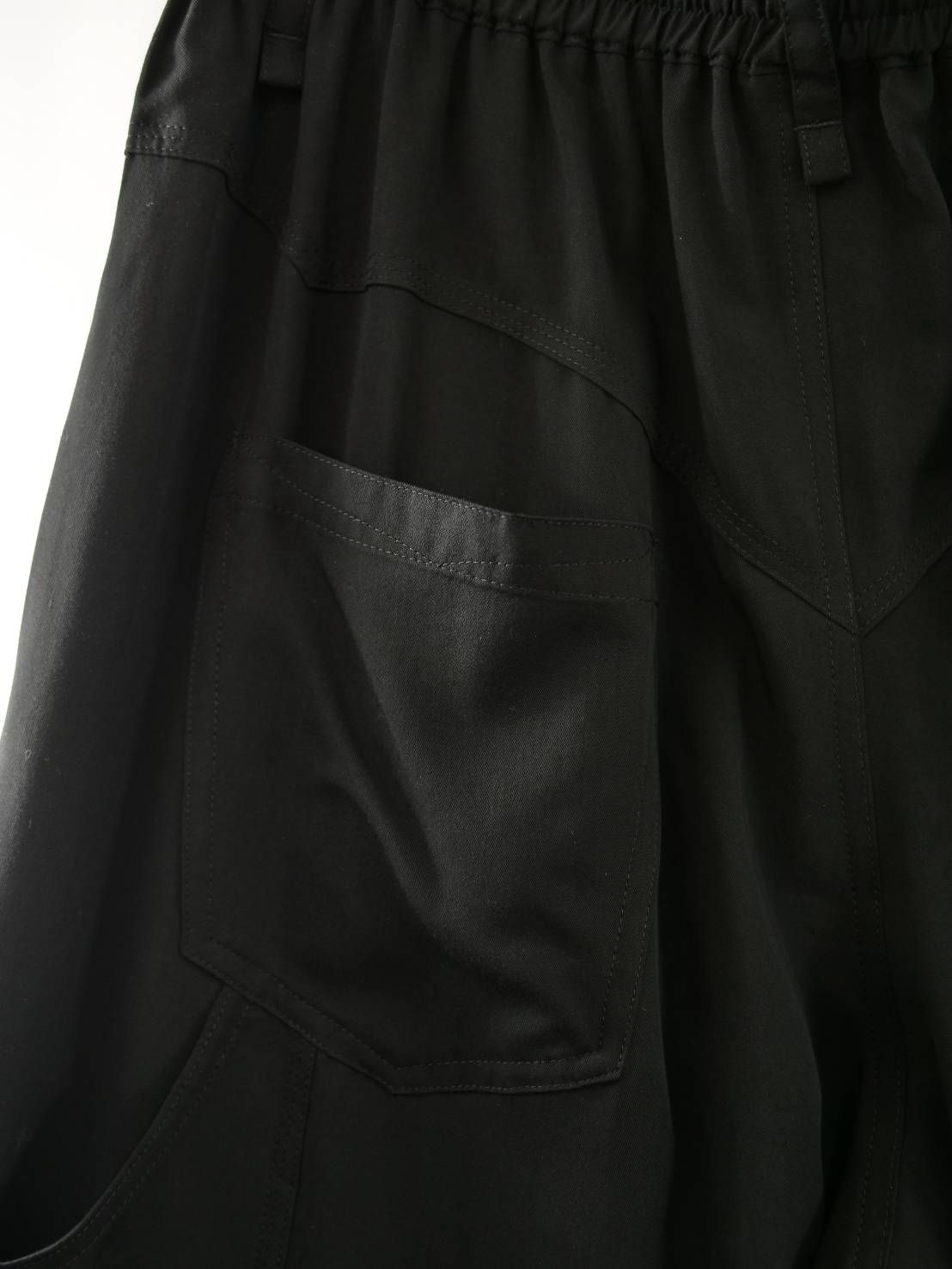 【大人のデザインスラックス】 BLACK / ワイドスラックス / イージーパンツ