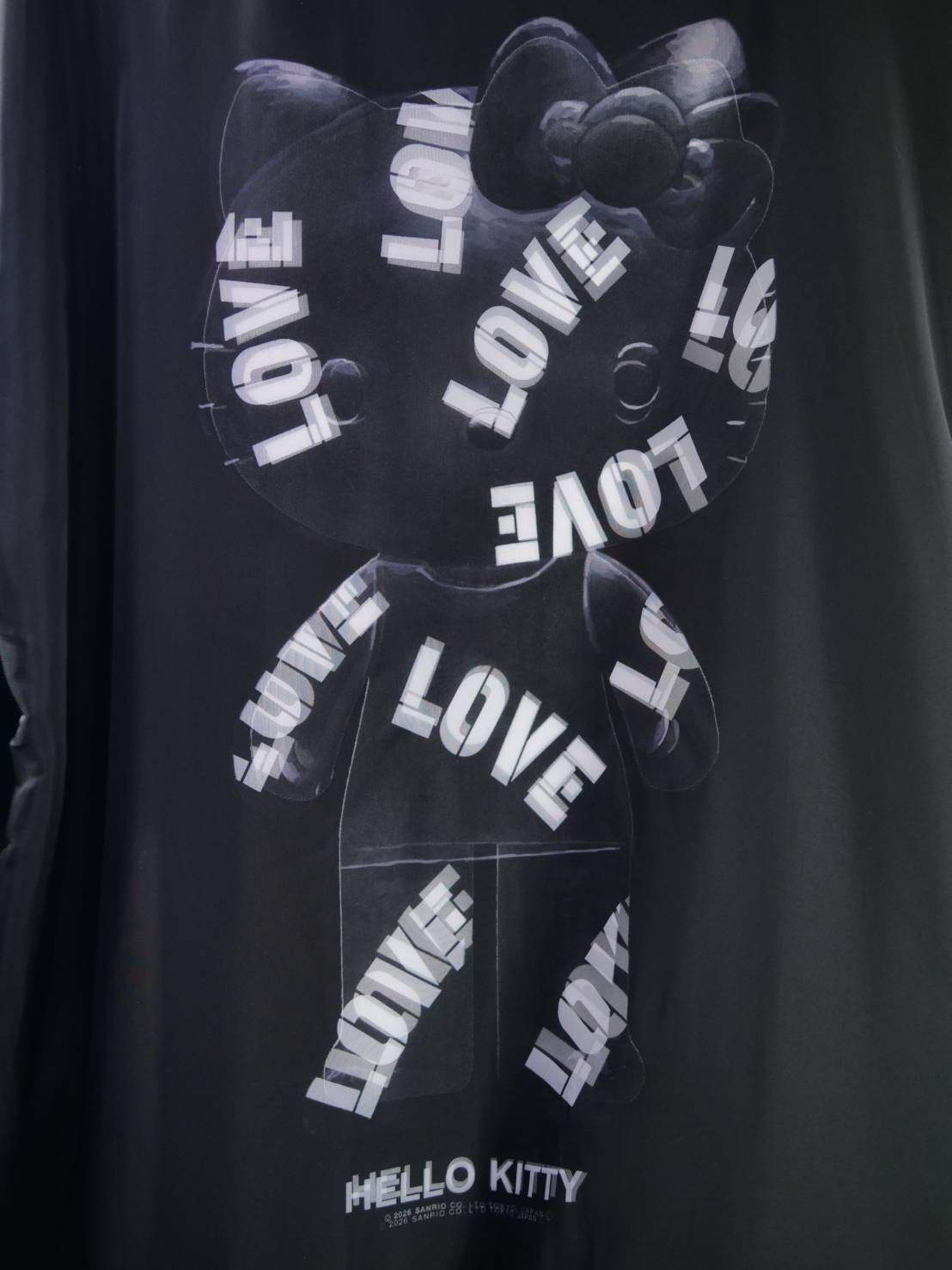 【3Dハローキティデザイン】TR-122 アートパーカー / サンリオ / BLACK / ユニセックス