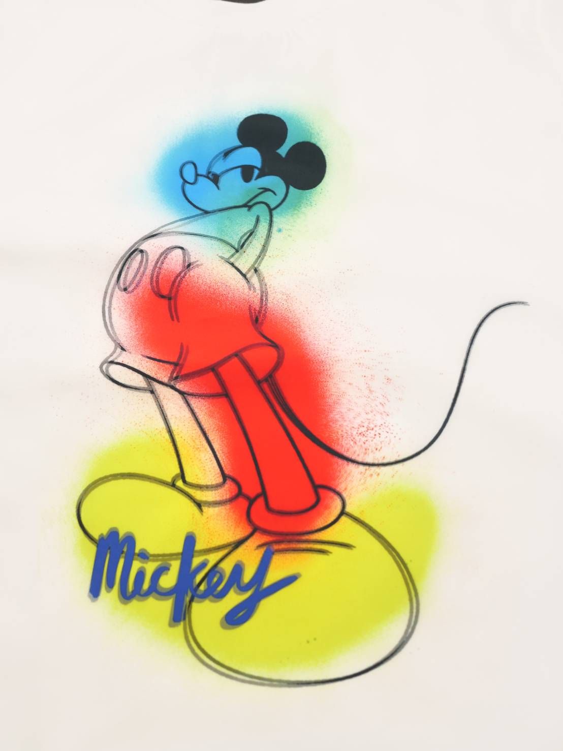 【MAXSIX3Dシリーズ】  SPRAY ART/ MICKEY / アートTシャツ / ディズニーライセンス商品 / WHITE / ユニセックス