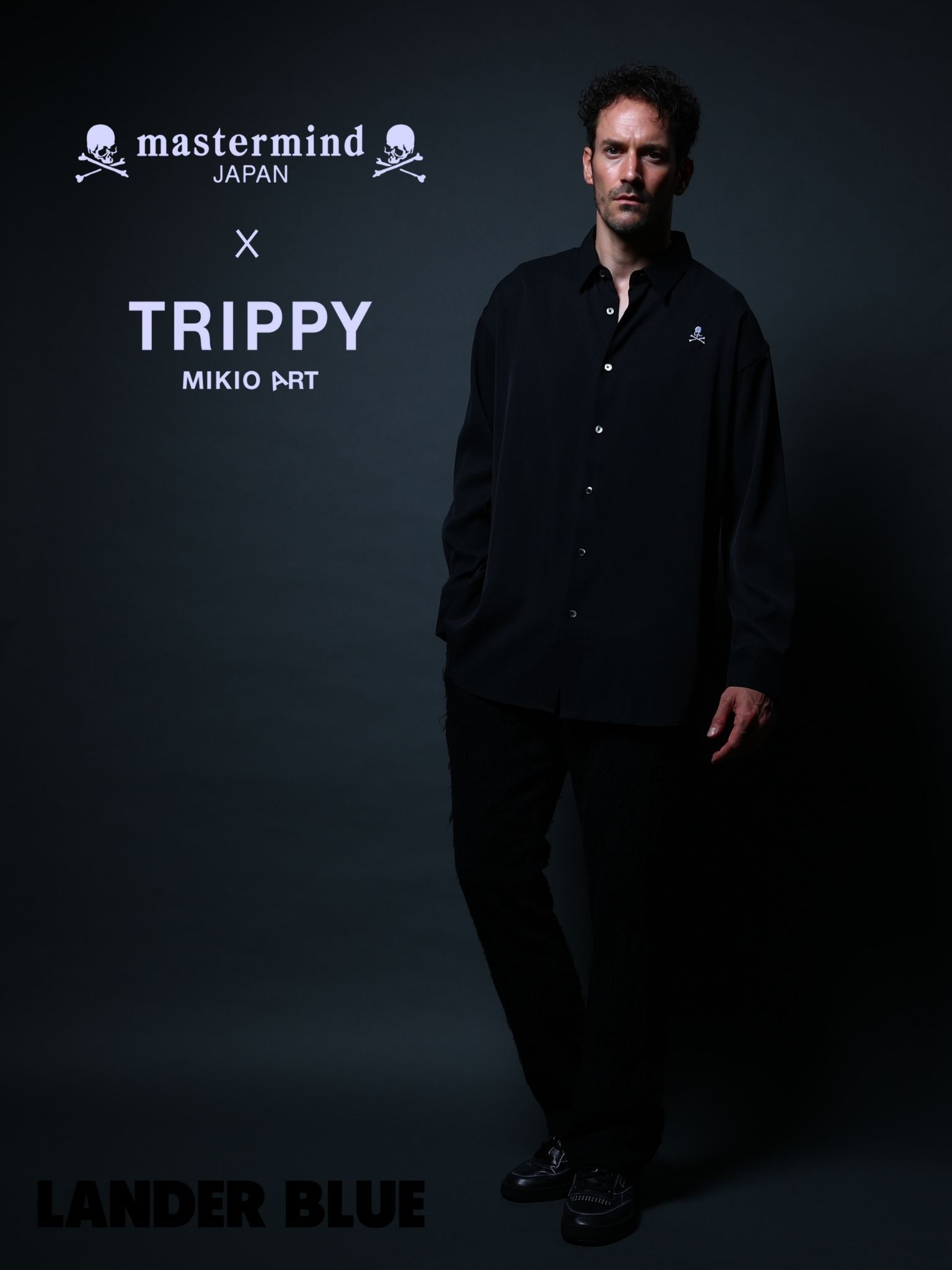 1月17日からの販売【mastermind JAPAN コラボレーション】 TRMM-4 ROCK STARS / SHIRT /BLACK/ 3Dアート/ UNISEX/