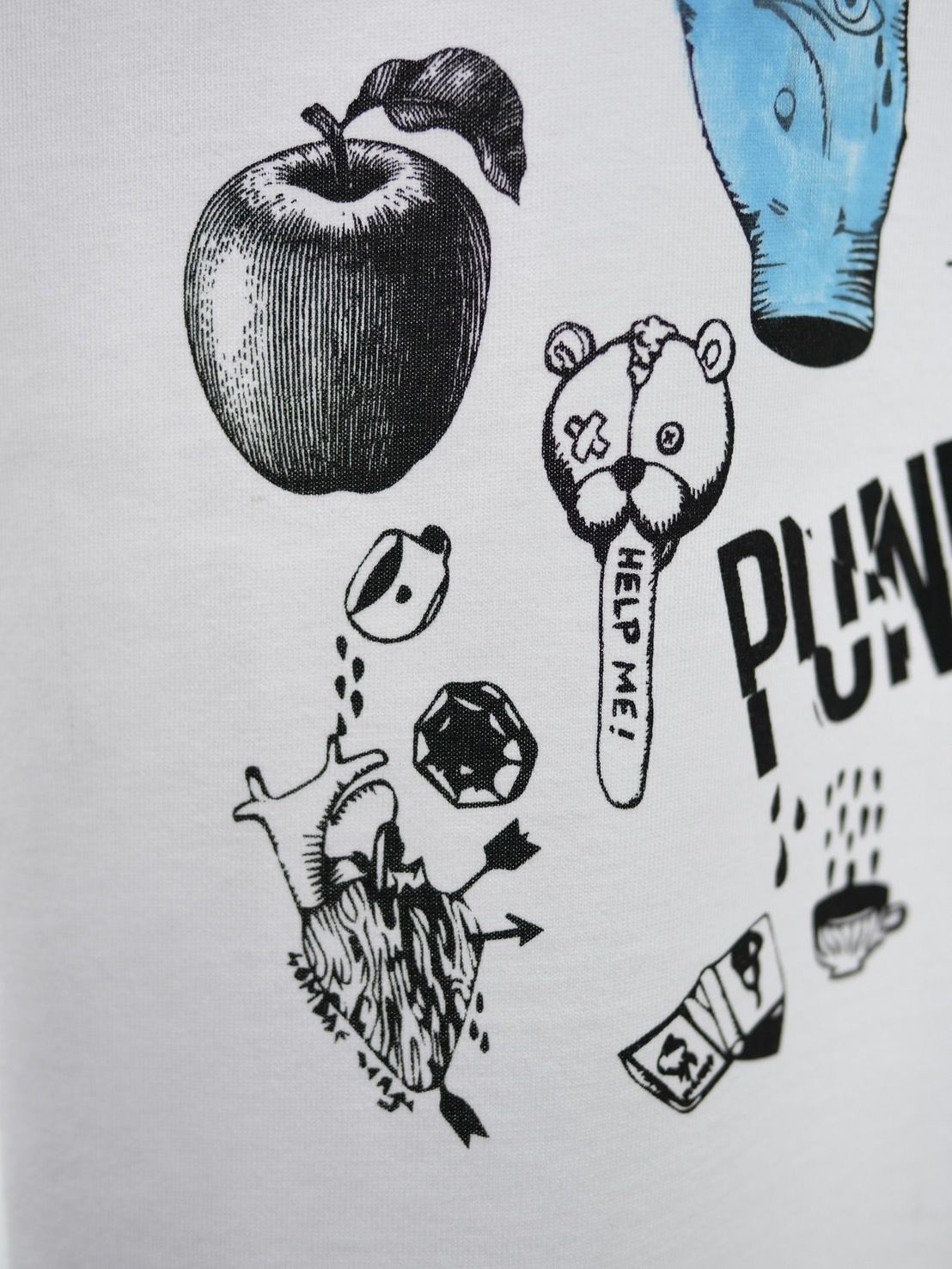 【アート作家が手がけるTシャツ】ONEMADE / LANDERBLUE別注モデル / Art Tシャツ / 1点物 / 白色 / WHITE