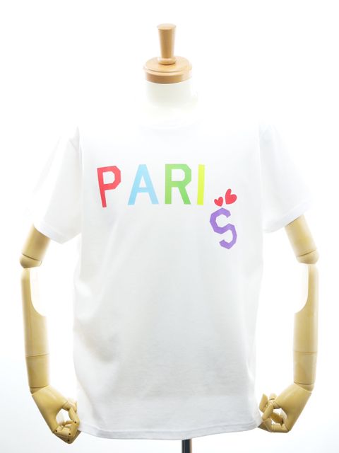【パリジャンに大人気】 フランスブランド / Tシャツ / ホワイト / ハート刺繍 / 高級素材 / インド超長綿使用 / レギュラーフィット