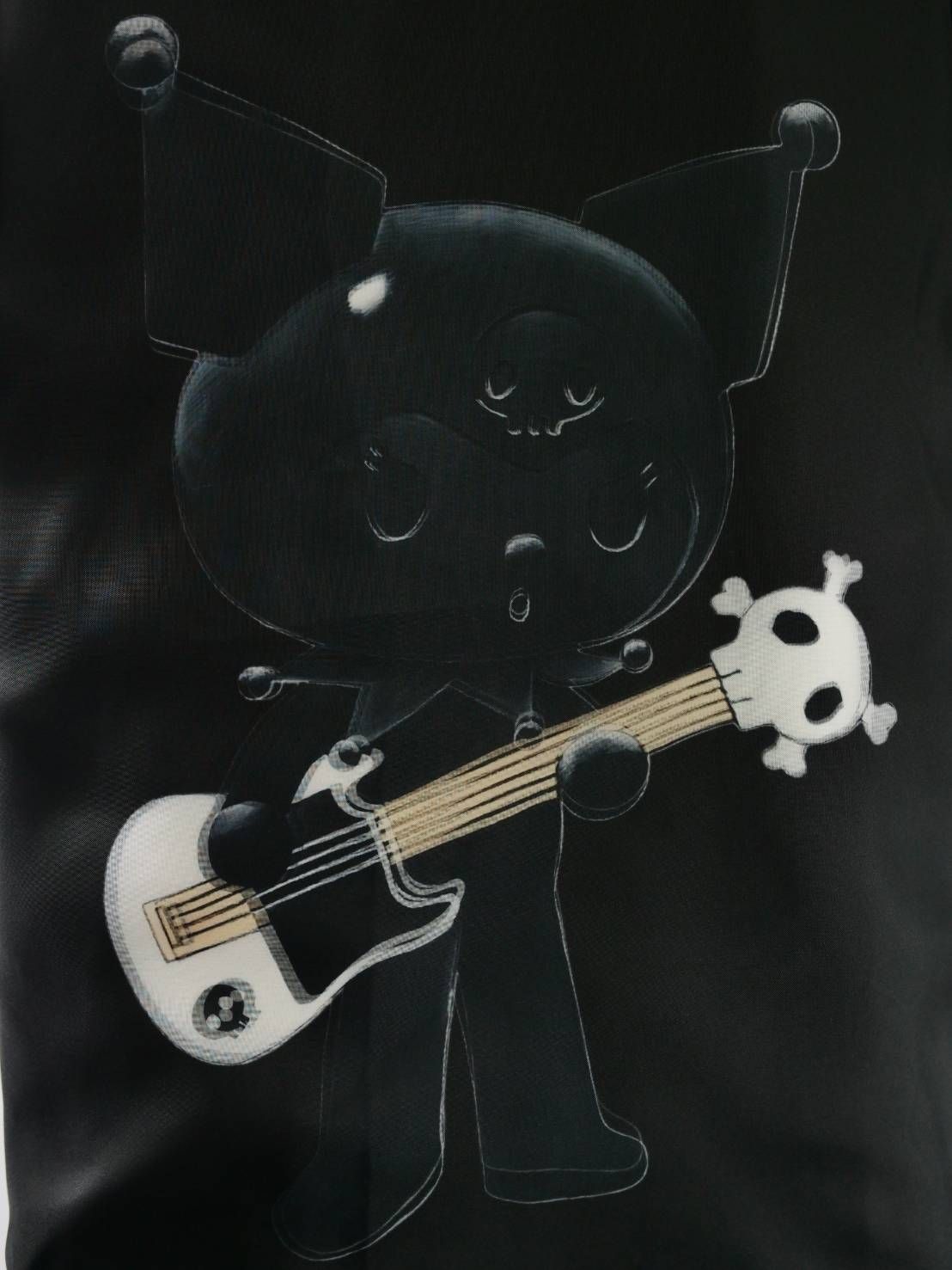 【3Dクロミ デザイン】TR-097“BLACK KUROMI“ アートTシャツ / サンリオ / BLACK / WHITE/ ユニセックス