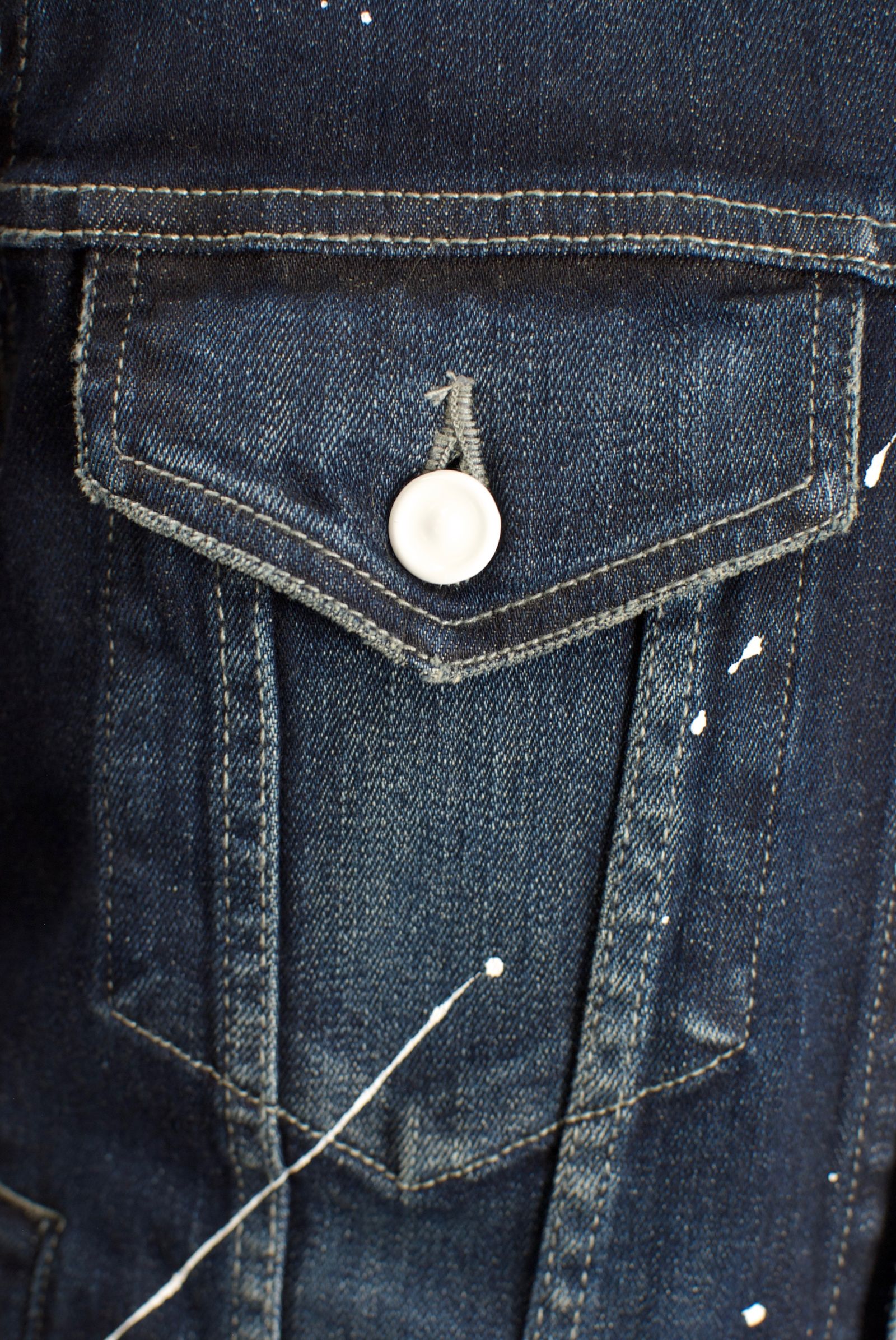 ONE-656A MA-1 DENIM JACKET  / デニムジャケット / デニム×ナイロン / Hand Made / ハンドメイド  / ハンドペイント