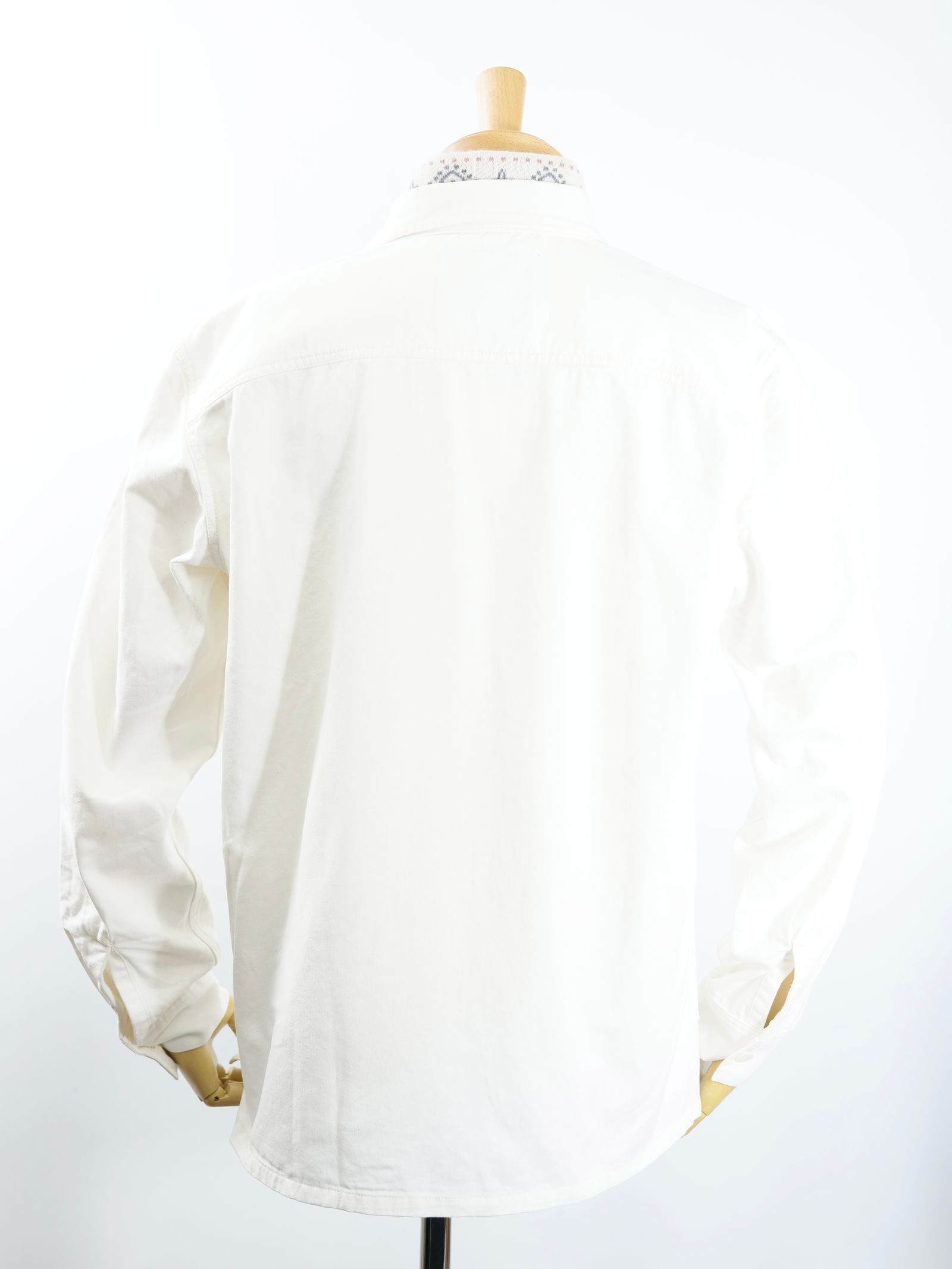 【今期トレンドの大人ミリタリー】ONE-997 / MILITARY SHIRT / ミリタリーシャツ / カシミアニットドッキング / ハンドメイド