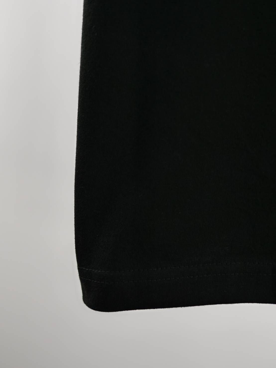 【ハートデザイン】 刺繍Tシャツ / 6.6オンス / BLACK /  ヘヴィウエイト / シンプルTシャツ / 1ポイントデザイン