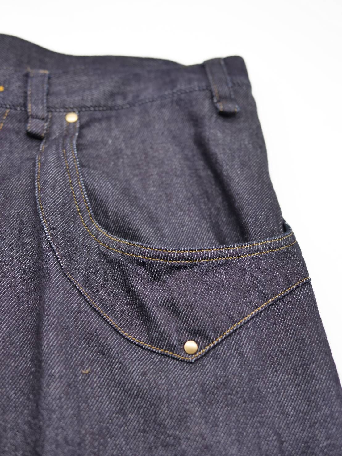 【バレルレッグデニム】 INDIGO / ワイドパンツ / デニムパンツ