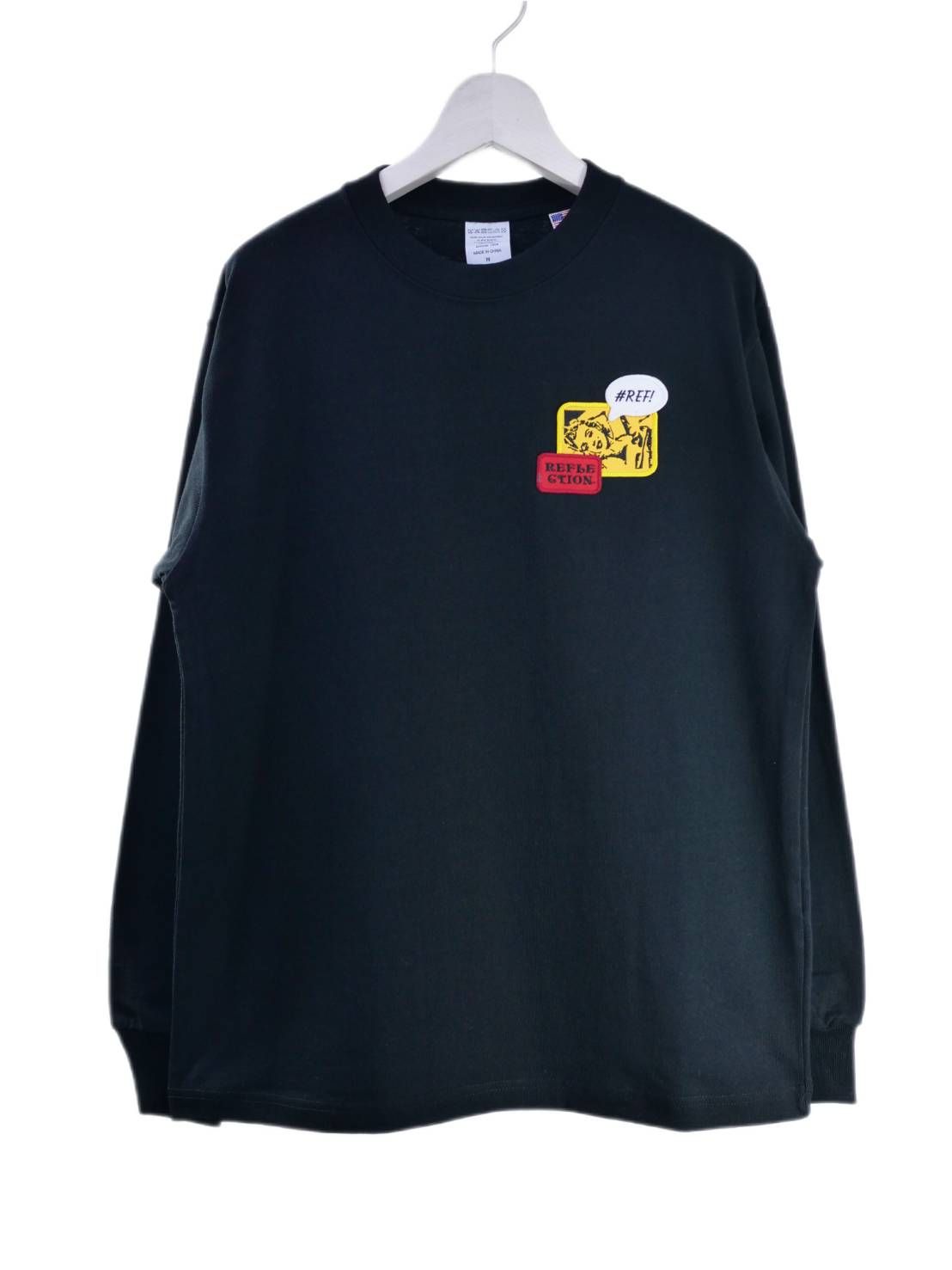 「リメイクTシャツ」 ロンTリメイク / マリリンモンローワッペン / BLACK / ユニセックス / usaコットン tシャツ