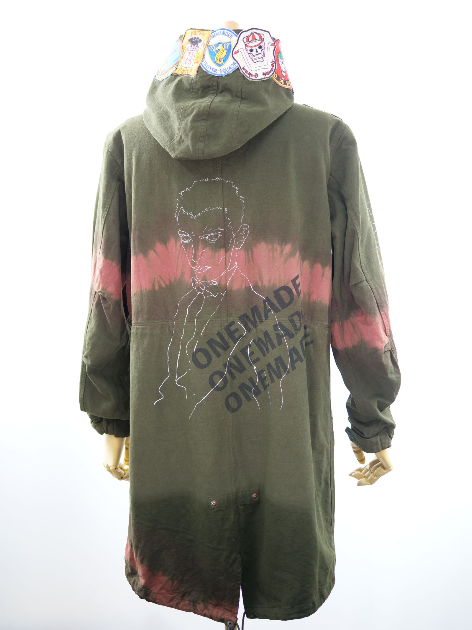 ONE820 / MODSCOAT / UNISEX / ユニセックス / ヴィンテージカーキ / ハンドメイド / タイダイ染め / 手染めモッズコート / HAND MADE / アートブランド