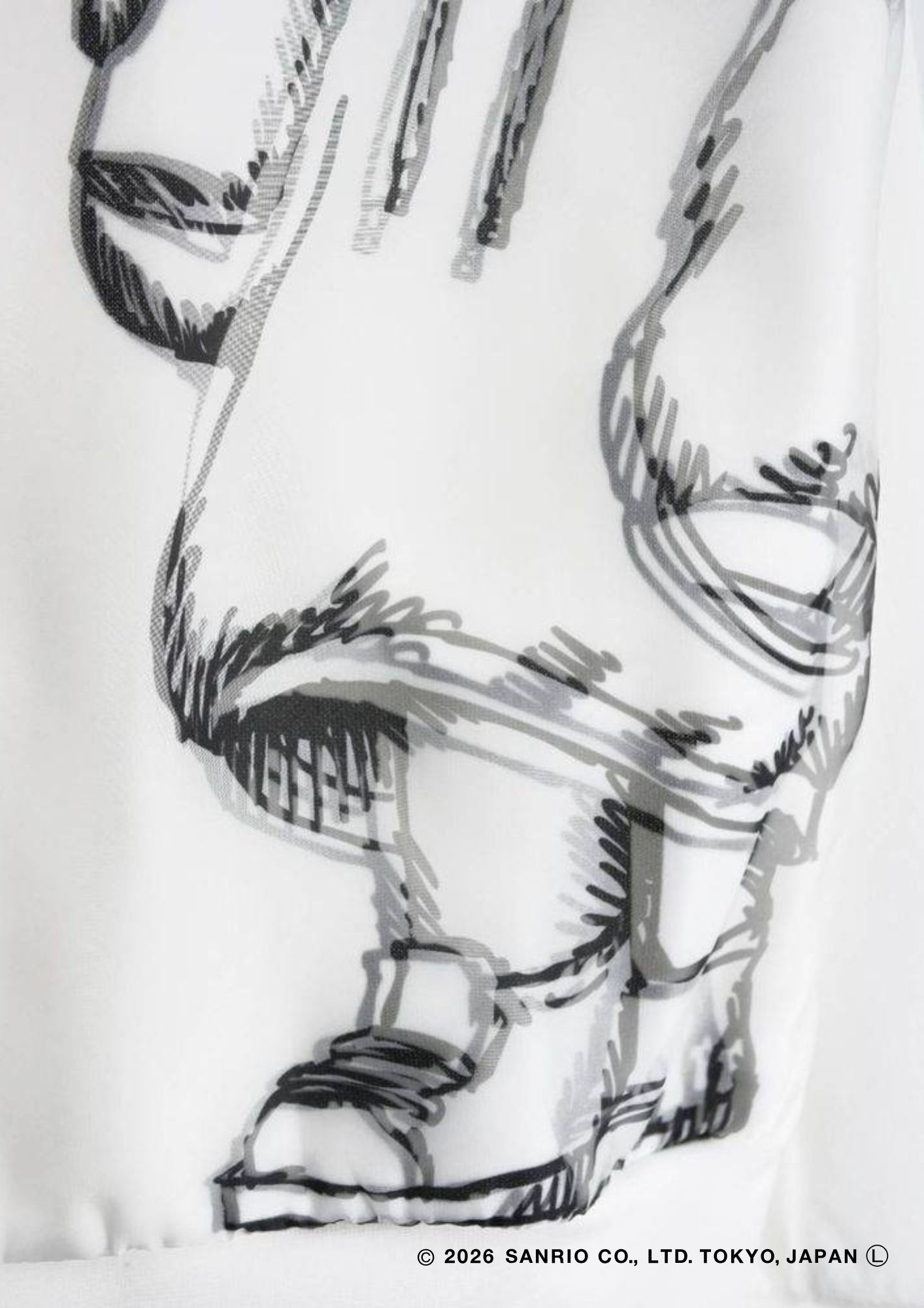 【HELLO KITTY デザイン】TR-103 / アートパーカー / サンリオキャラクターコラボ / WHITE / ユニセックス