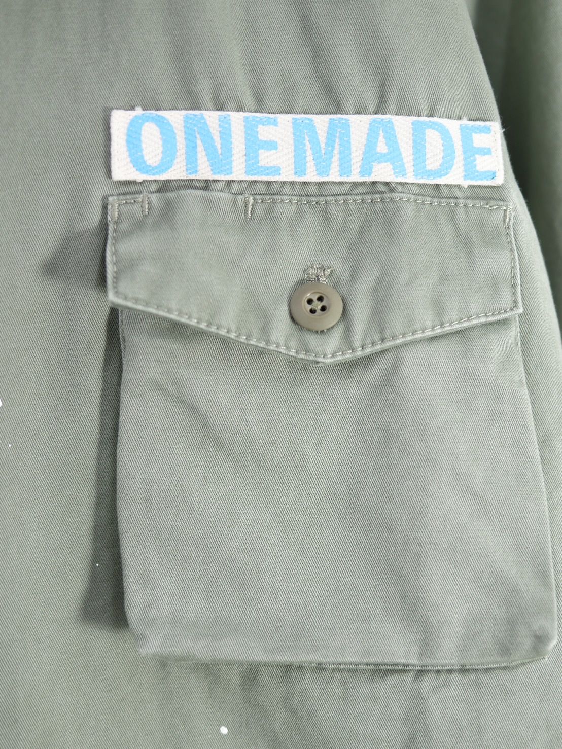 ワンメイド ONEMADE ミリタリーシャツ 48 ユーティリティシャツ 一点物 ONE MADE - 【 ミリタリーシャツ】 カーキ / UNISEX