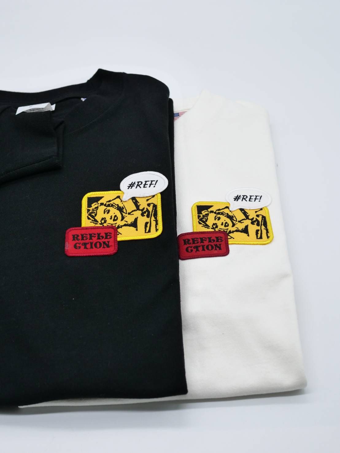 「リメイクTシャツ」 ロンTリメイク / マリリンモンローワッペン / BLACK / ユニセックス / usaコットン tシャツ