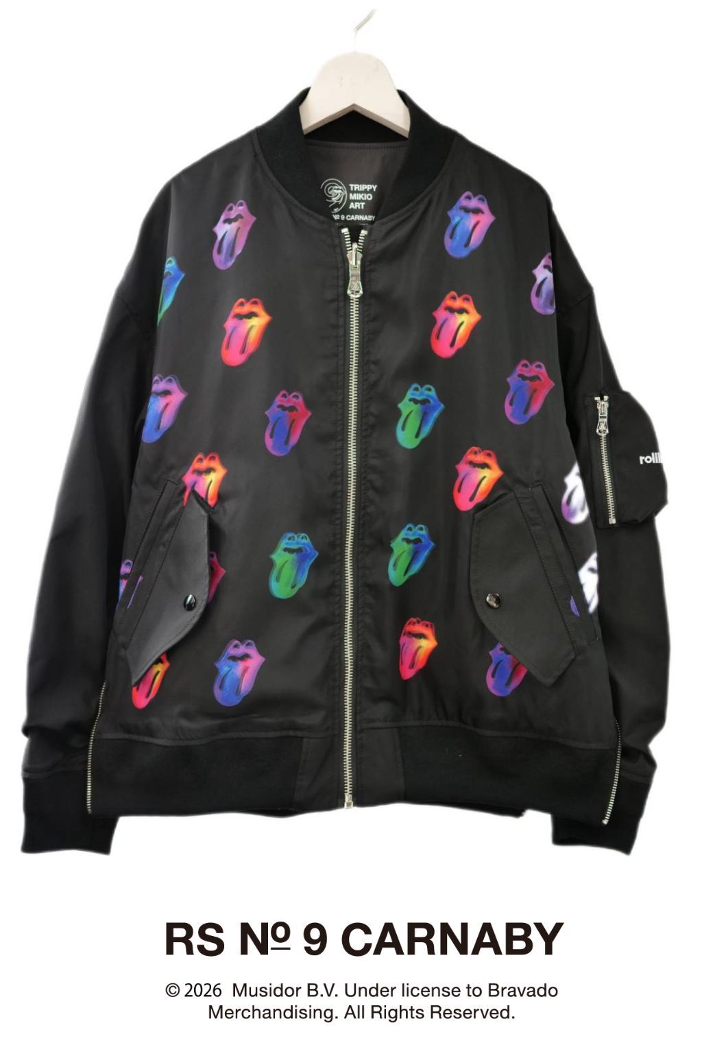 【The Rolling Stones】 RS No.9 CARNABYコラボレーション / TR-143 BLACK / REVERSIBLE 3D MA1 /