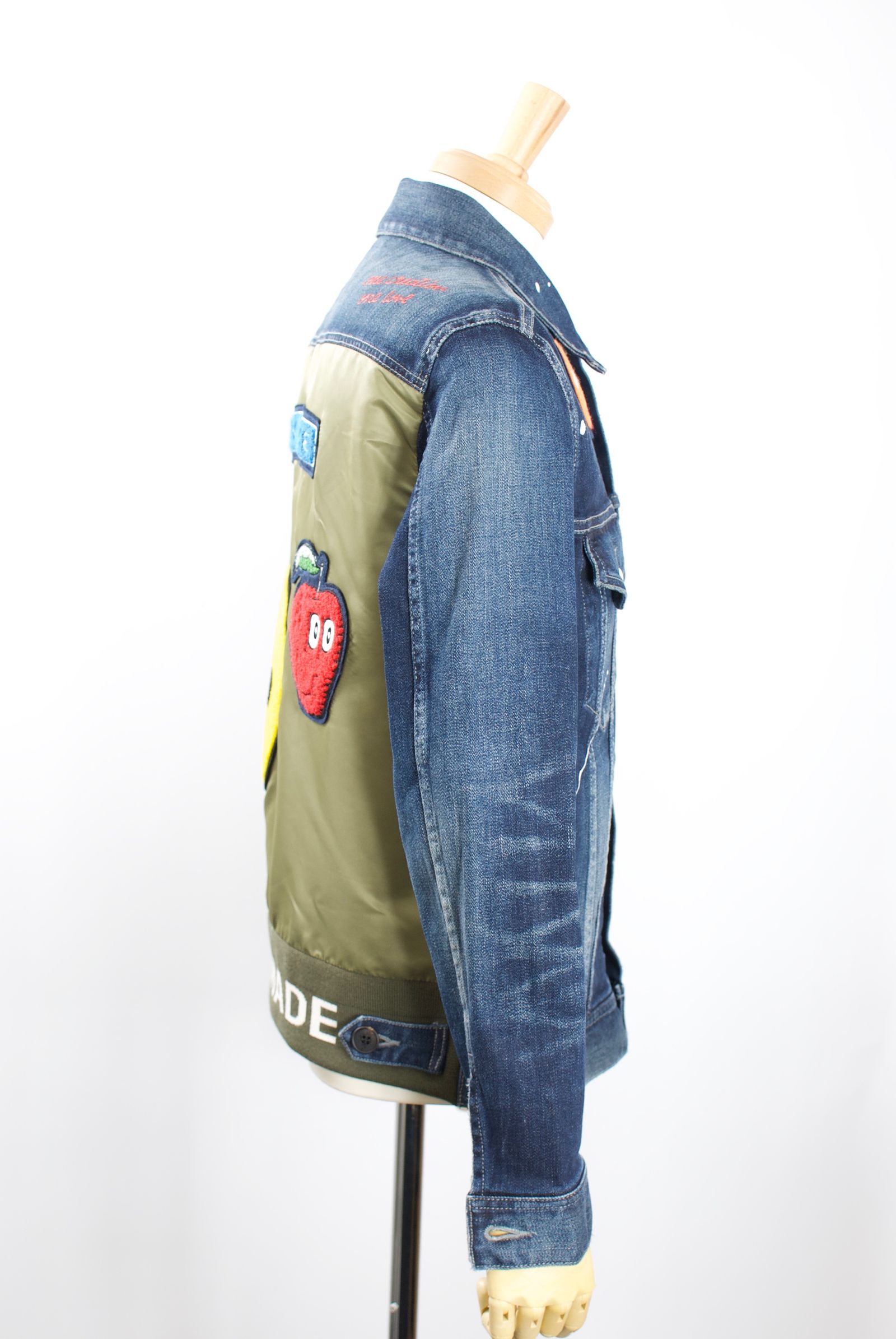 ONE-656A MA-1 DENIM JACKET  / デニムジャケット / デニム×ナイロン / Hand Made / ハンドメイド  / ハンドペイント