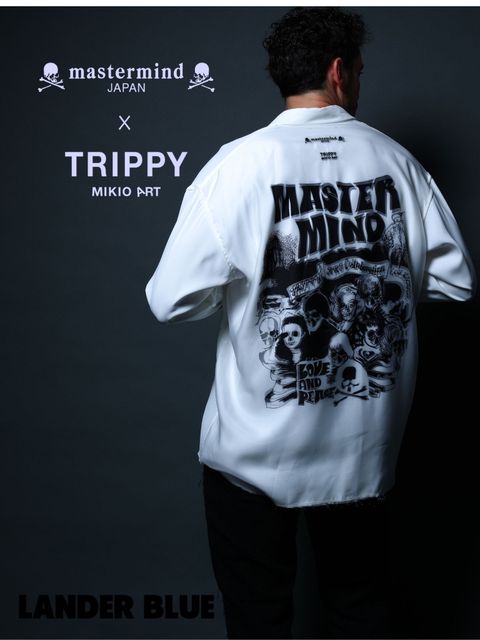 1月17日からの販売【mastermind JAPAN コラボレーション】 TRMM-4 ROCK STARS / SHIRT /WHITE/ 3Dアート/ UNISEX/