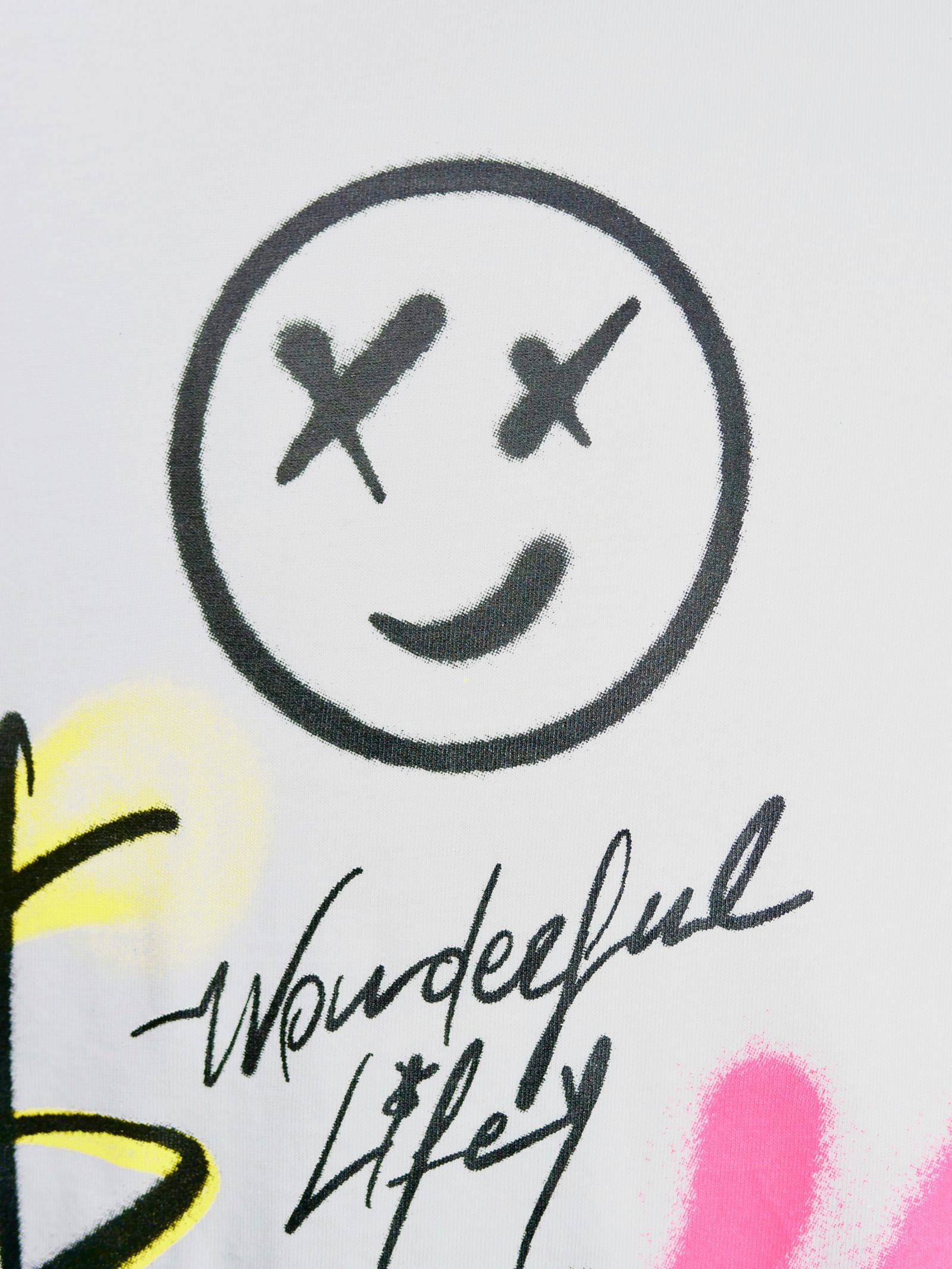 【イタリアのアートブランド】WONDERFUL LIFE /  Tシャツ / WHITE /  TR213M / AIR BRUSH  / MADE IN ITALY