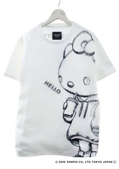 【HELLO KITTY デザイン】TR-095 アートTシャツ / サンリオキャラクターコラボ / WHITE / ユニセックス