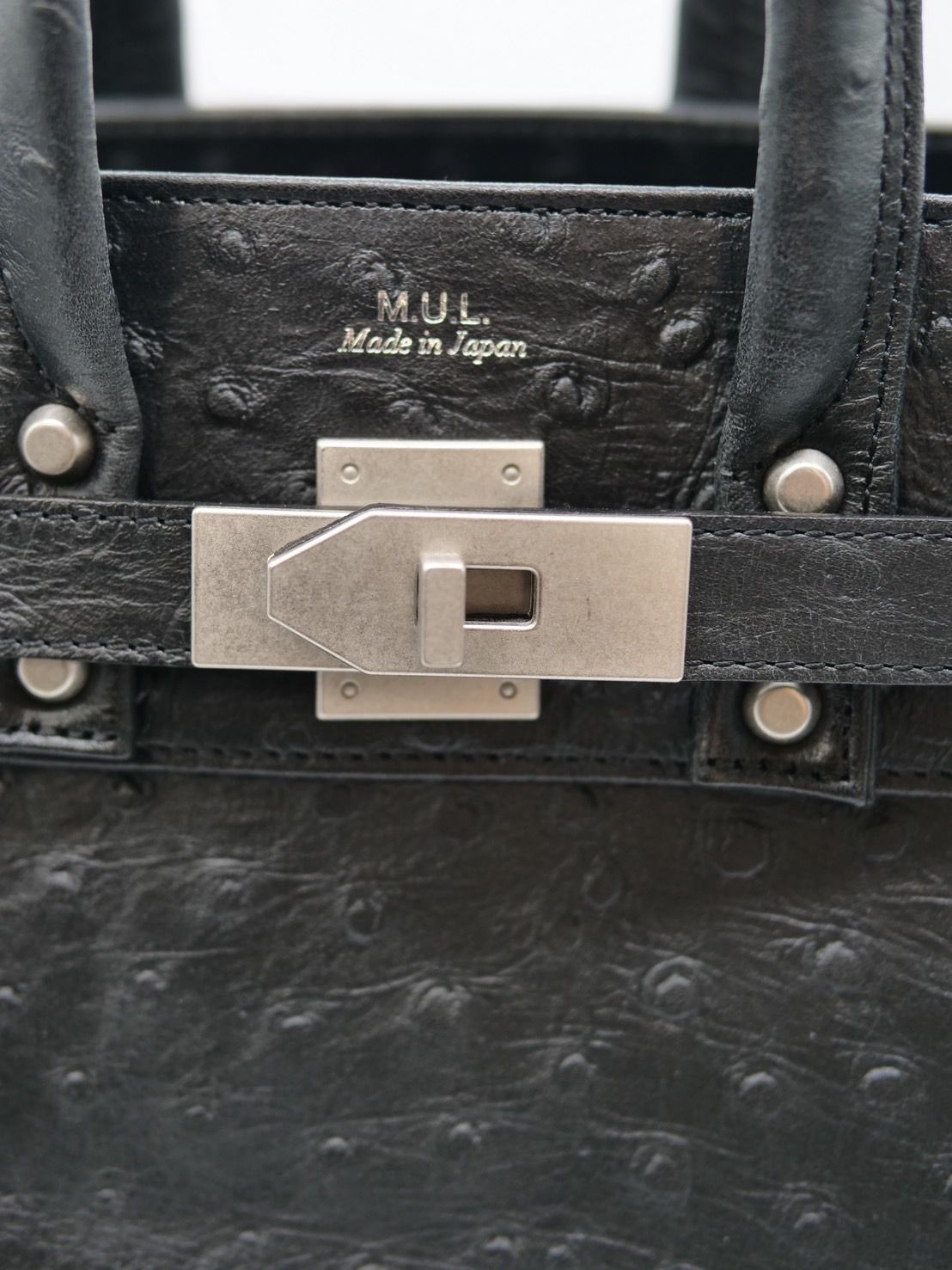 【M.U.L/ エムユーエル】姫路本革（レザー） ブラック / Mサイズ  /  日本製 / Made in Japan  /トートBag / メンズ レディース 兼用 UNISEX