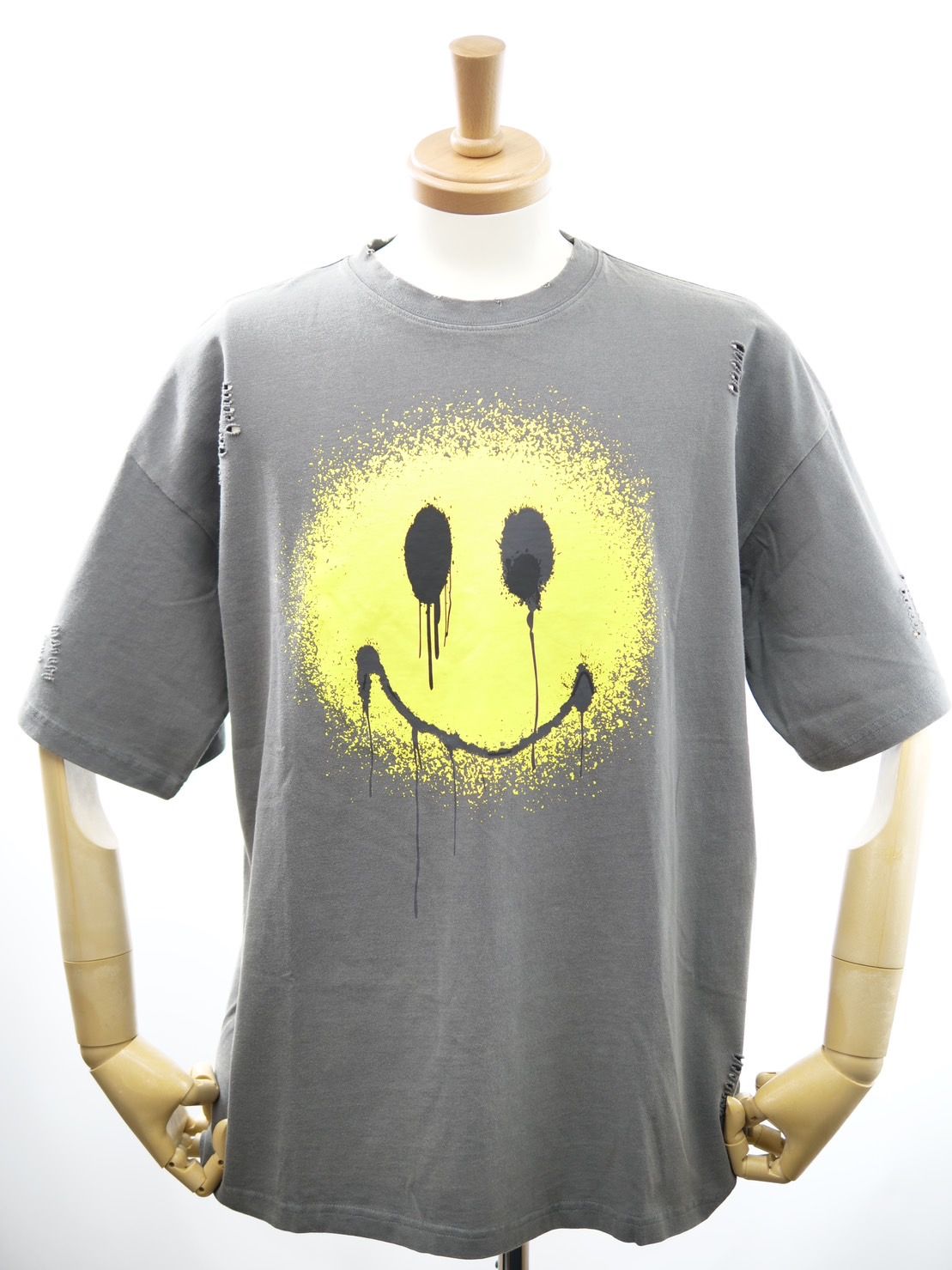 【maxsix x Trick Or Chic】 オーバーサイズTシャツ / ビンテージグレイ / アートTシャツ / オールジェンダー / ユニセックス /