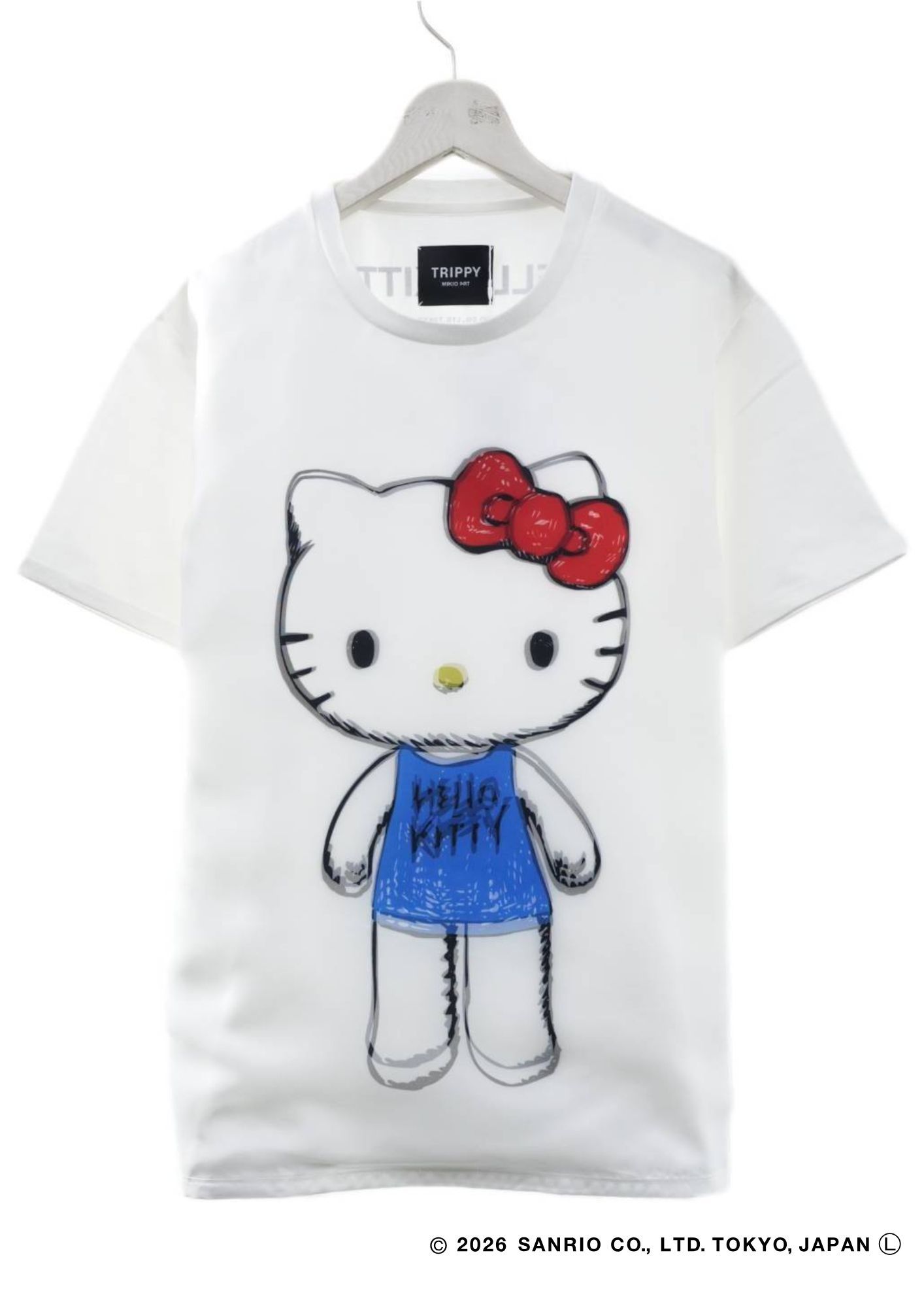 【HELLO KITTY デザイン】TR-094 アートTシャツ / サンリオキャラクターコラボ / WHITE / ユニセックス