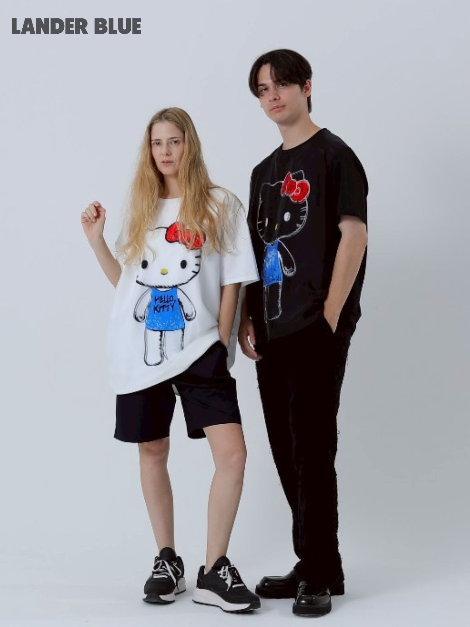 【3Dハローキティデザイン】TR-094 アートTシャツ / サンリオコラボ / WHITE / ユニセックス