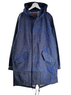 【1点物】ブリーチ花柄プリント モッズコート｜ミリタリー×現代アート｜大人のための3シーズンアウター