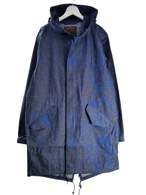 【1点物】ブリーチ花柄プリント モッズコート｜ミリタリー×現代アート｜大人のための3シーズンアウター