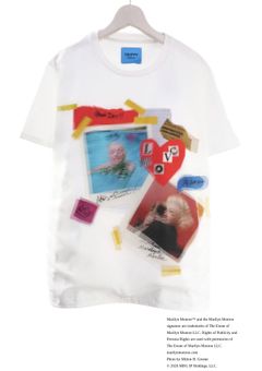 【マリリンモンローデザイン】TR-140 / MONROE SNAP PICTURE / 3DTシャツ / WHITE/ ユニセックス