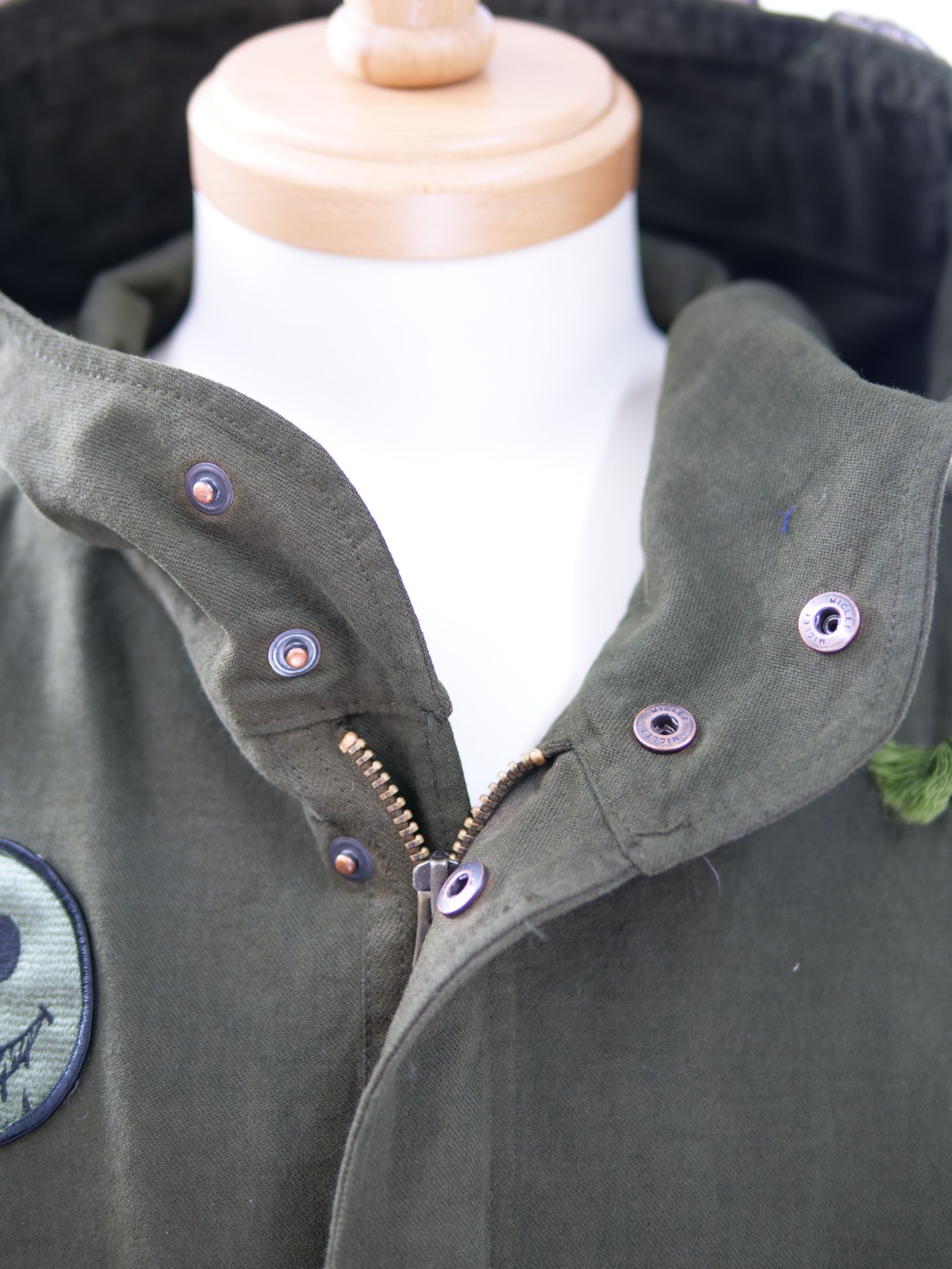 ONE820 / MODSCOAT / UNISEX / ユニセックス / ヴィンテージカーキ / ハンドメイド / タイダイ染め / 手染めモッズコート / HAND MADE / アートブランド