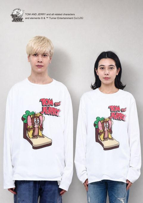 【TOM&JERRY×TRIPPY MIKIO ART】TR-156 / 3DTシャツ / WHITE / ロンT / ユニセックス