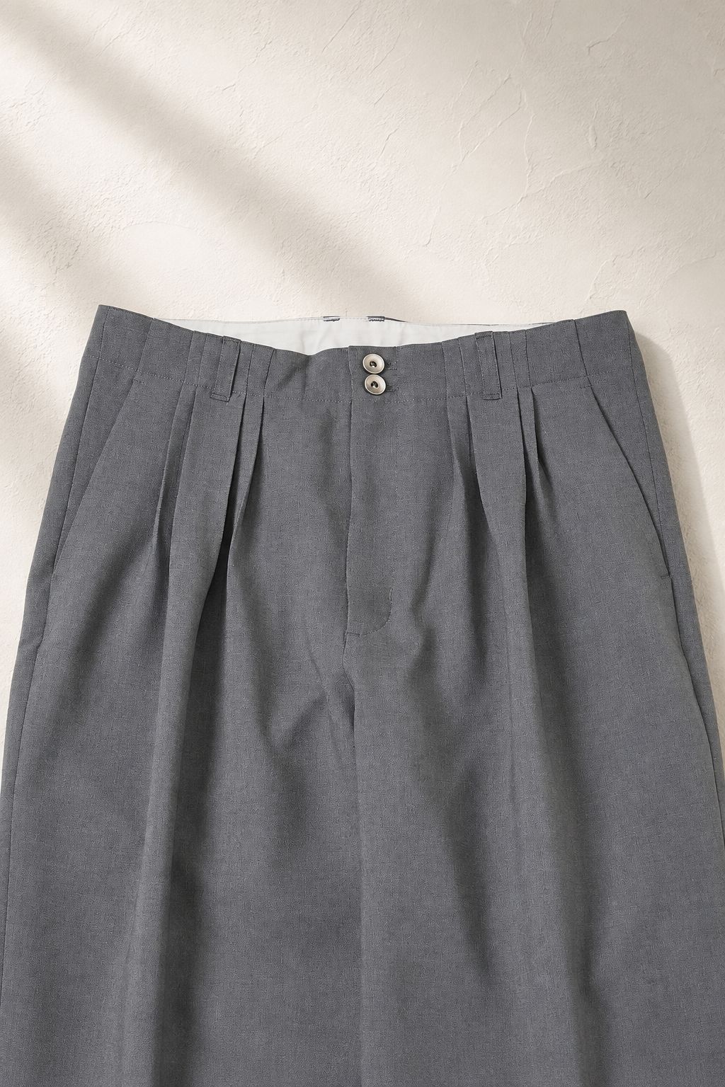 【Double cross 4 tuck trousers】 4タック / ソフィダブルクロス  / グレー / ワイドスラックス / メンズ