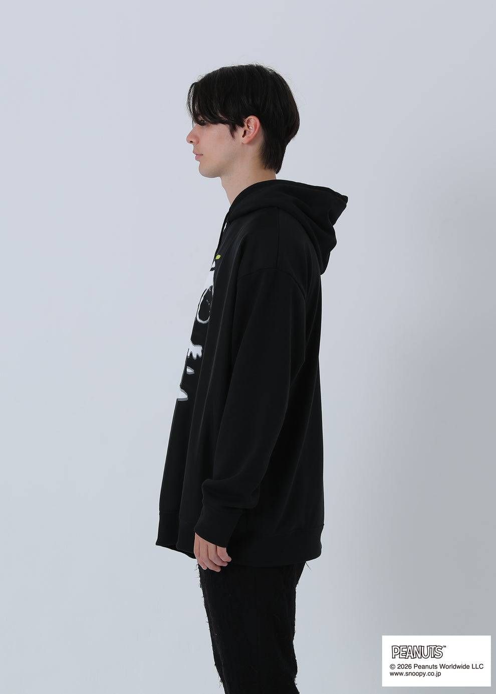 【スヌーピーシリーズ】 TR-059 / SNOOPY / ライセンス商品 / 3Dアート / スヌーピー/ パーカー / BLACK  / UNISEX