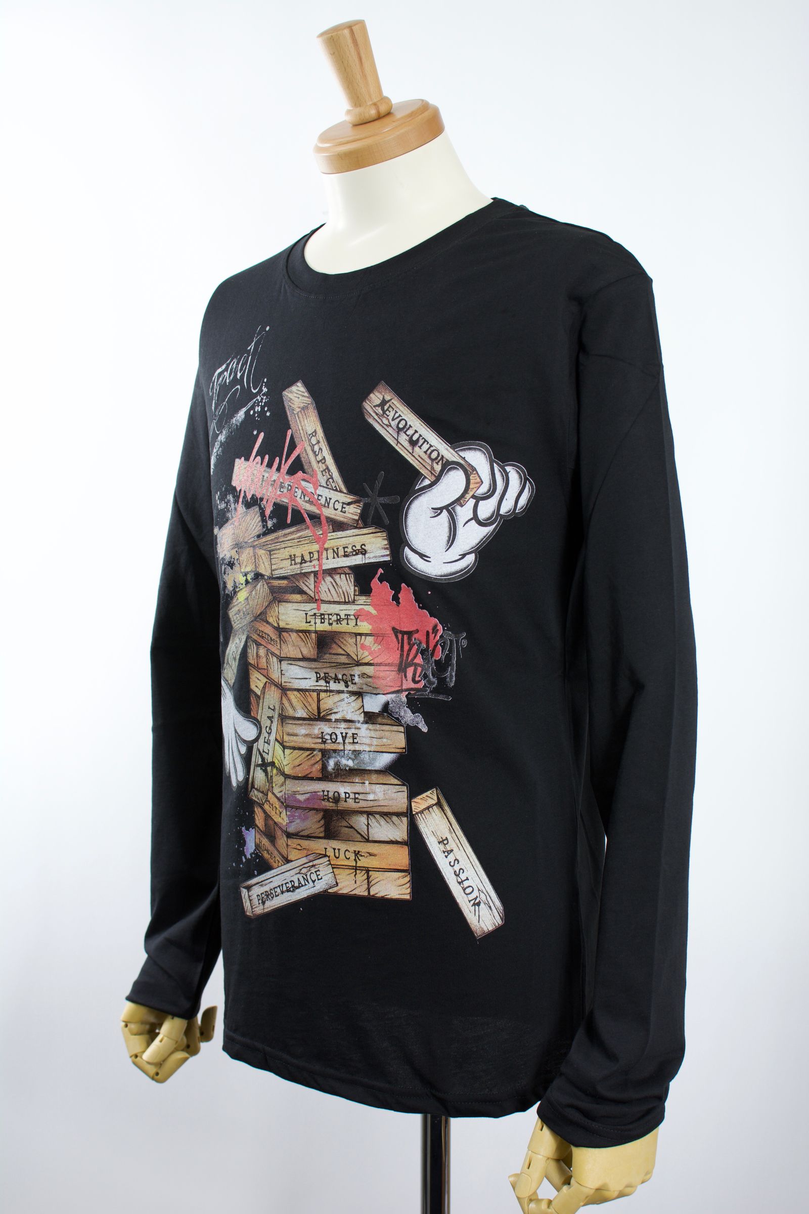 TR167AMLS / CHOOSE  / BLACK / グラフィティーTシャツ / アート / MADE IN ITALY
