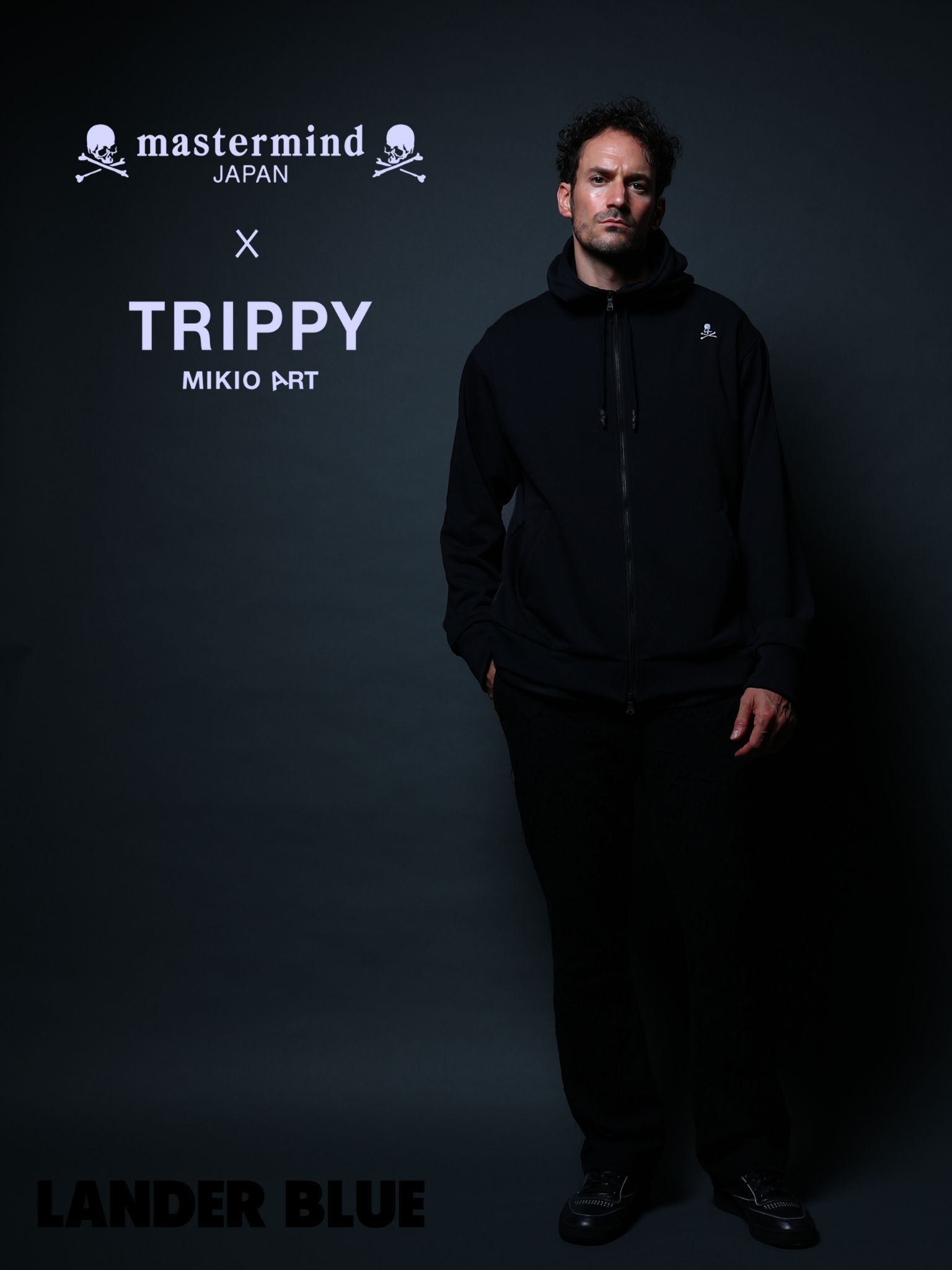 1月17日からの販売【mastermind JAPAN コラボレーション】 TRMM-005 ROCK STARS / ZIP PARKA /BLACK/ 3Dアート/ UNISEX/