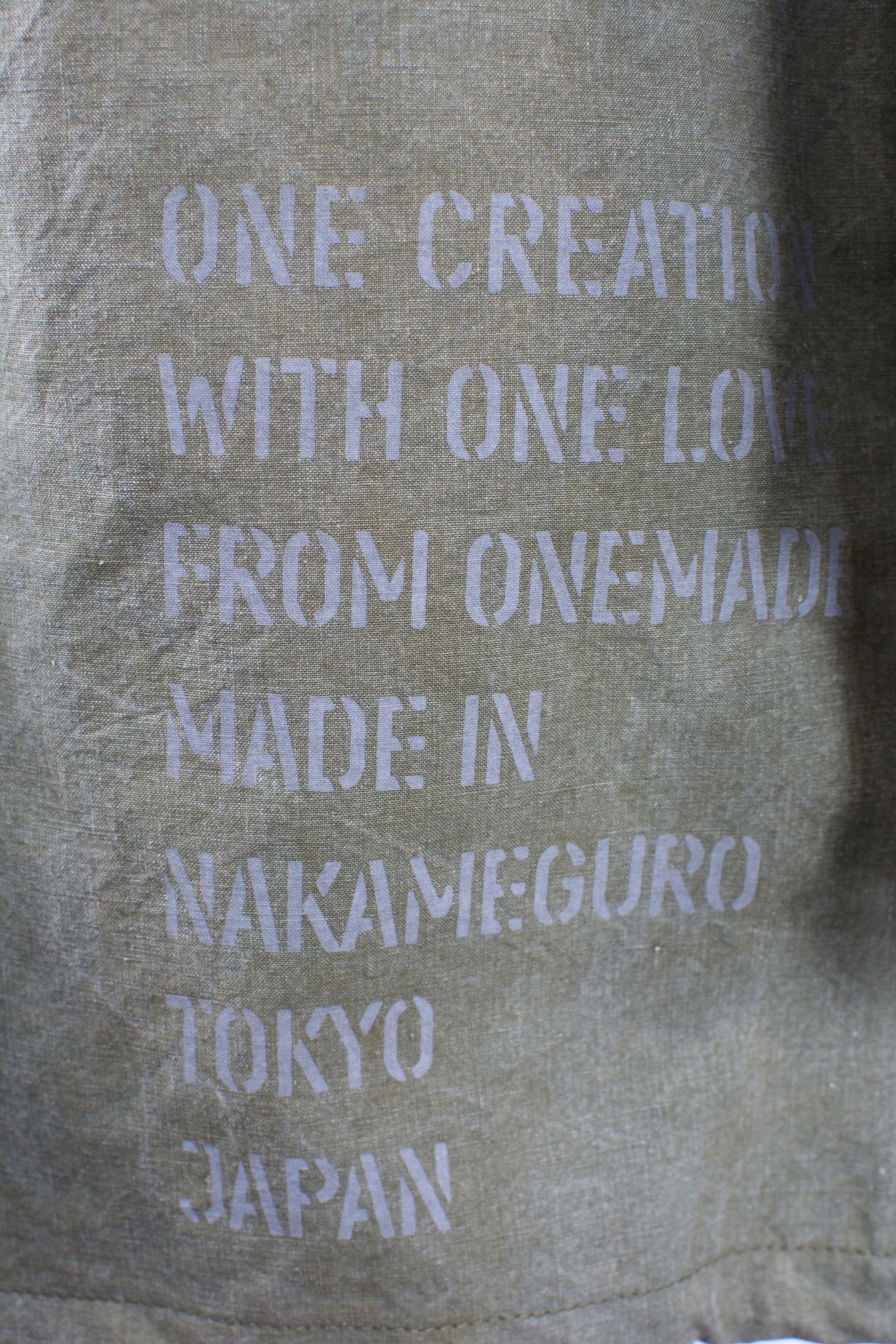 ONEMADE REBUILD LINE / ONE-640 MOZ COAT / ヴィンテージモッズコート / HAND MADE / アートブランド / フランスダッフルバッグ解体