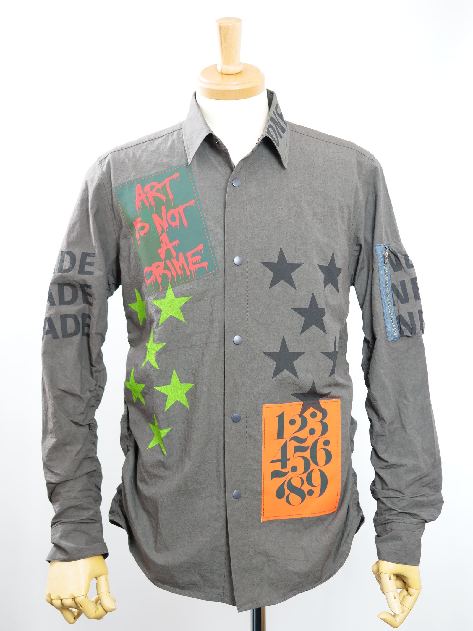 ONE-746 LANDERBLUE 別注 / 限定アイテム / 麻混シャツ / ハンドメイドブランド/ 日本製