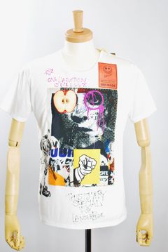ONE-694 ZULUCKY 44サイズ /  ハンドメイド / LANDER BLUE 別注モデル  / 1点もの /アートTシャツ  ONE MADE