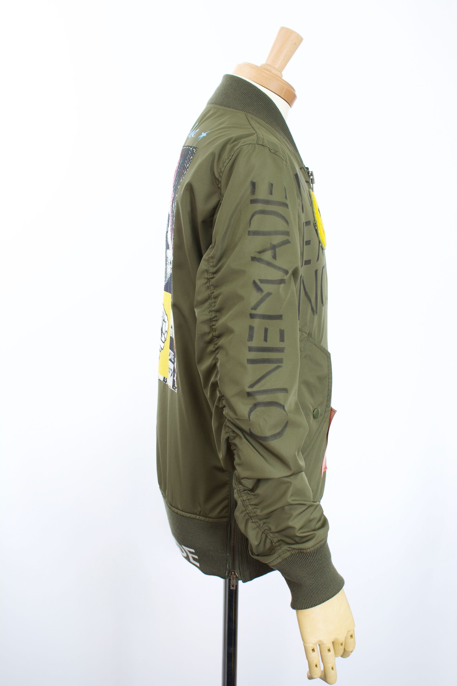 ONE-598 MA-1  / リバーシブル /   LANDER BLUE 別注 /Hand Made / ハンドメイド  / ハンドペイント