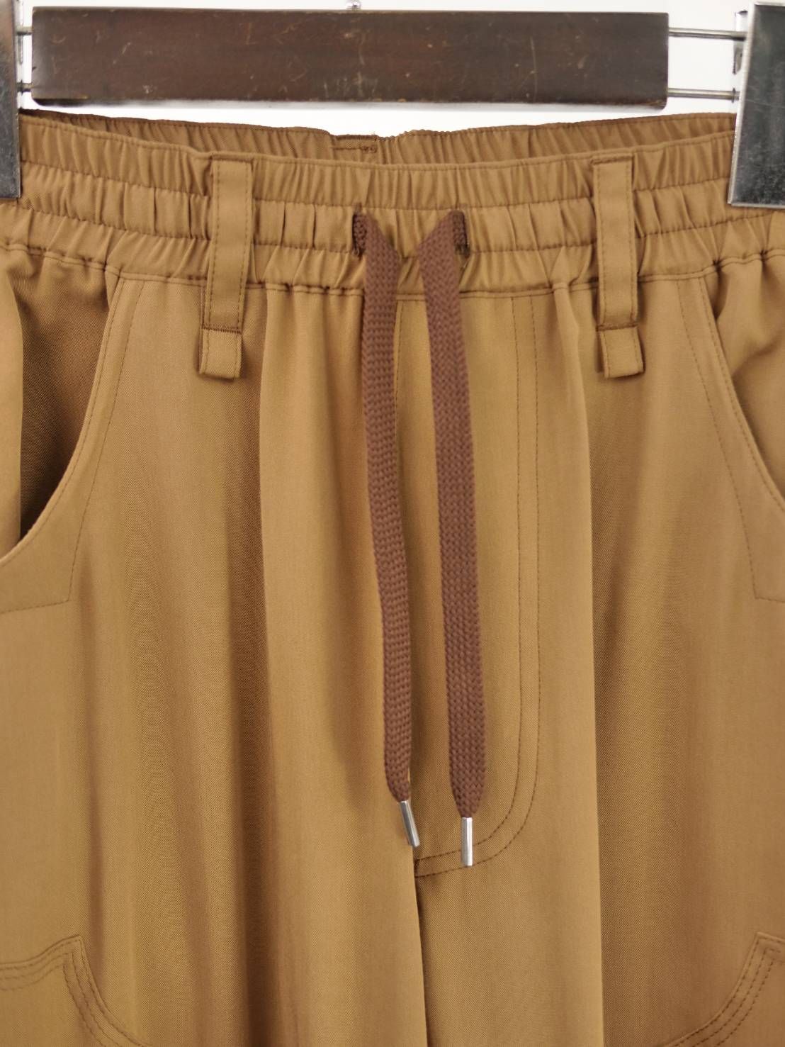 【大人のデザインスラックス】 CAMEL / ワイドスラックス / イージーパンツ