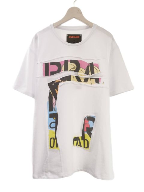 【パッチワークで表現】 Art Tシャツ / 100％コットン / WHITE / アートブランド / ユニセックス