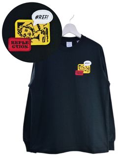 「リメイクTシャツ」 ロンTリメイク / マリリンモンローワッペン / BLACK / ユニセックス / usaコットン tシャツ