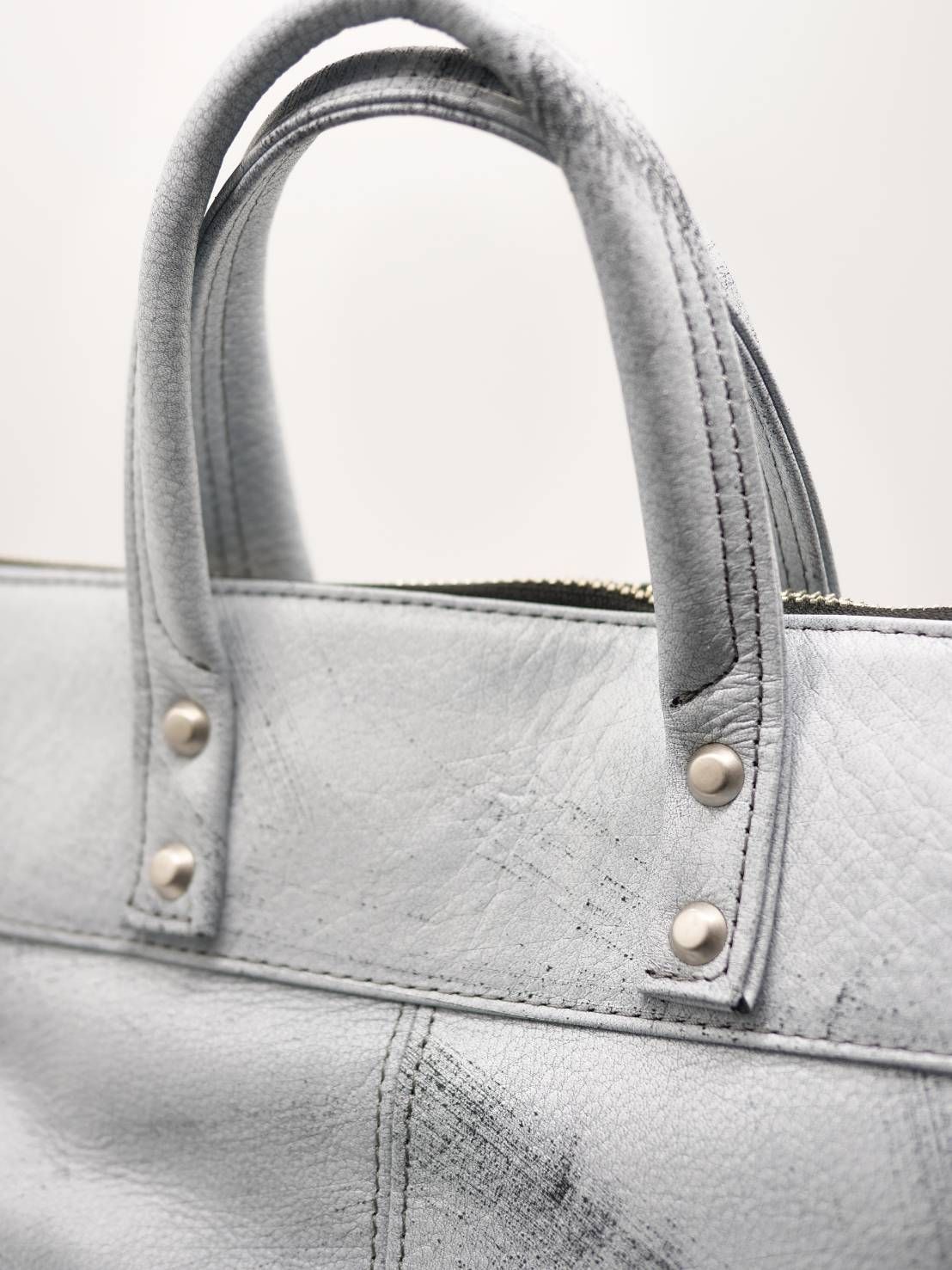 M.U.L 日本製 本革ヘルメットバッグ ヴィンテージホワイト｜2WAY ショルダートート｜姫路レザー使用｜メンズ レディース UNISEX