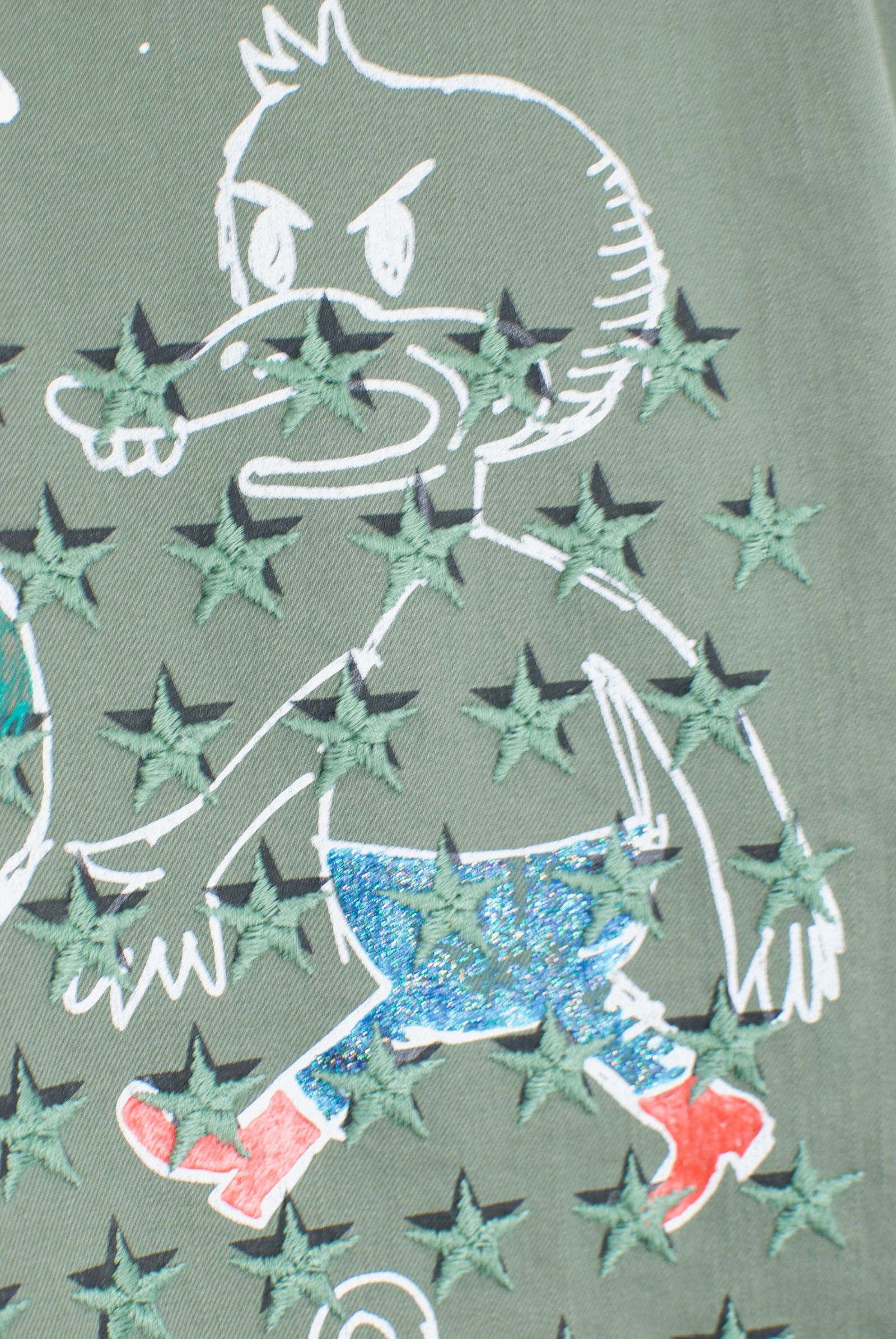 ONE-512 Long Military Shirt / ミリタリーシャツ / Hand Made / ハンドメイド / Dog / ハンドペイント