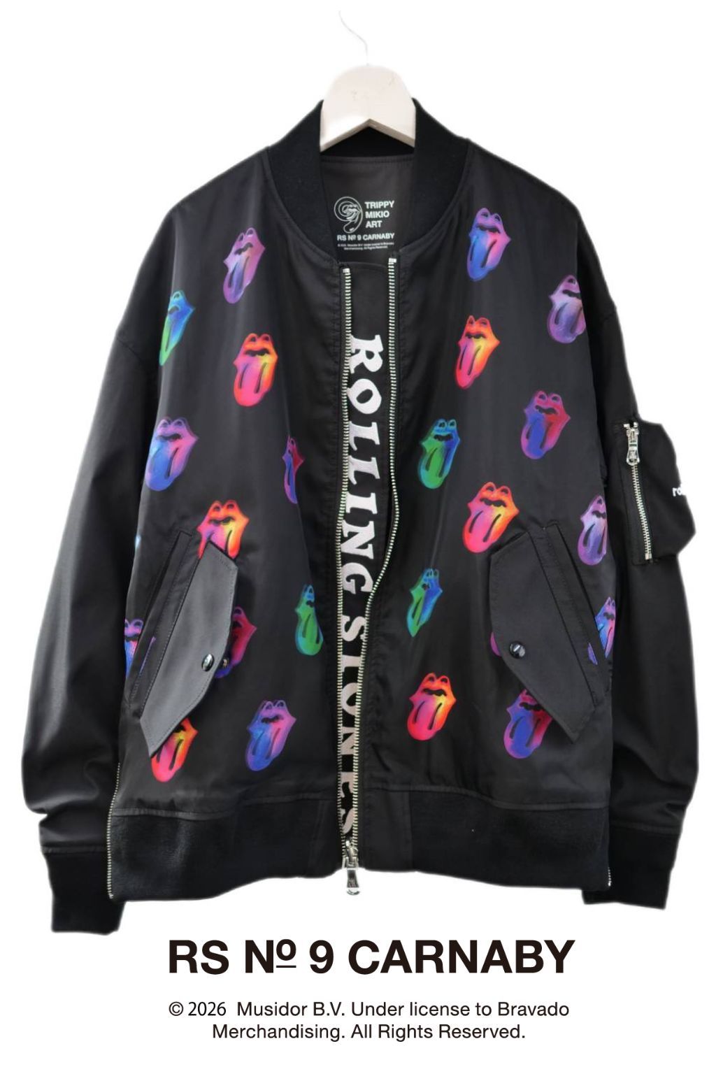 【The Rolling Stones】 RS No.9 CARNABYコラボレーション / TR-143 BLACK / REVERSIBLE 3D MA1 /