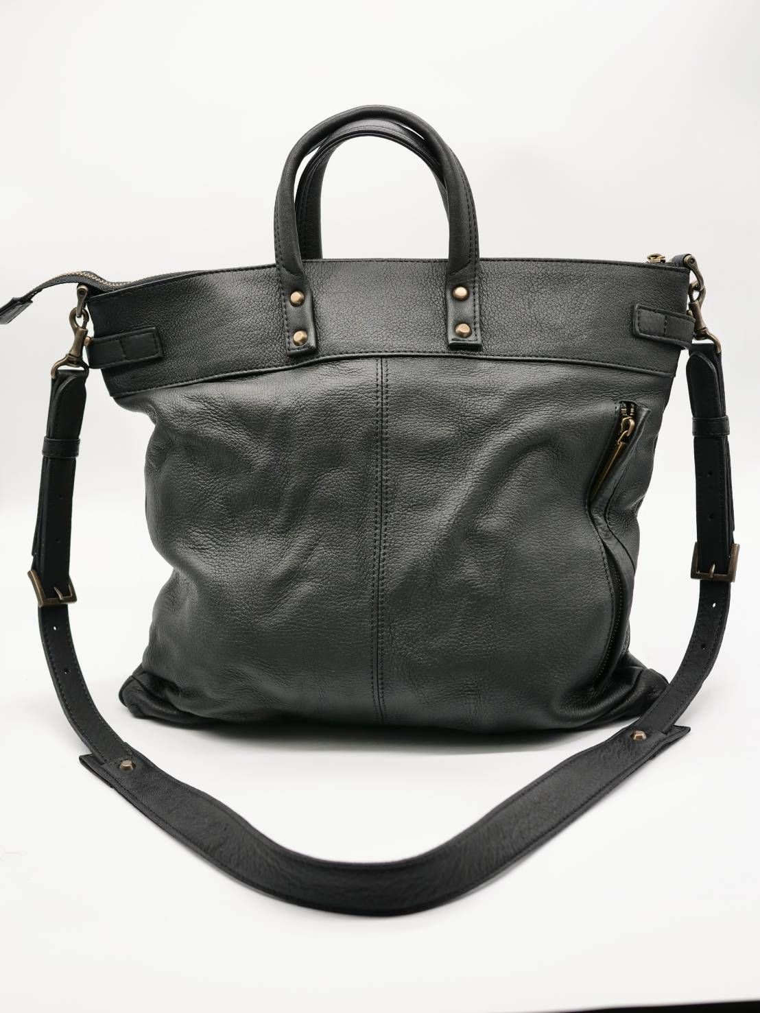 M.U.L 日本製 本革ヘルメットバッグ ブラック｜2WAY ショルダートート｜姫路レザー使用｜メンズ レディース UNISEX