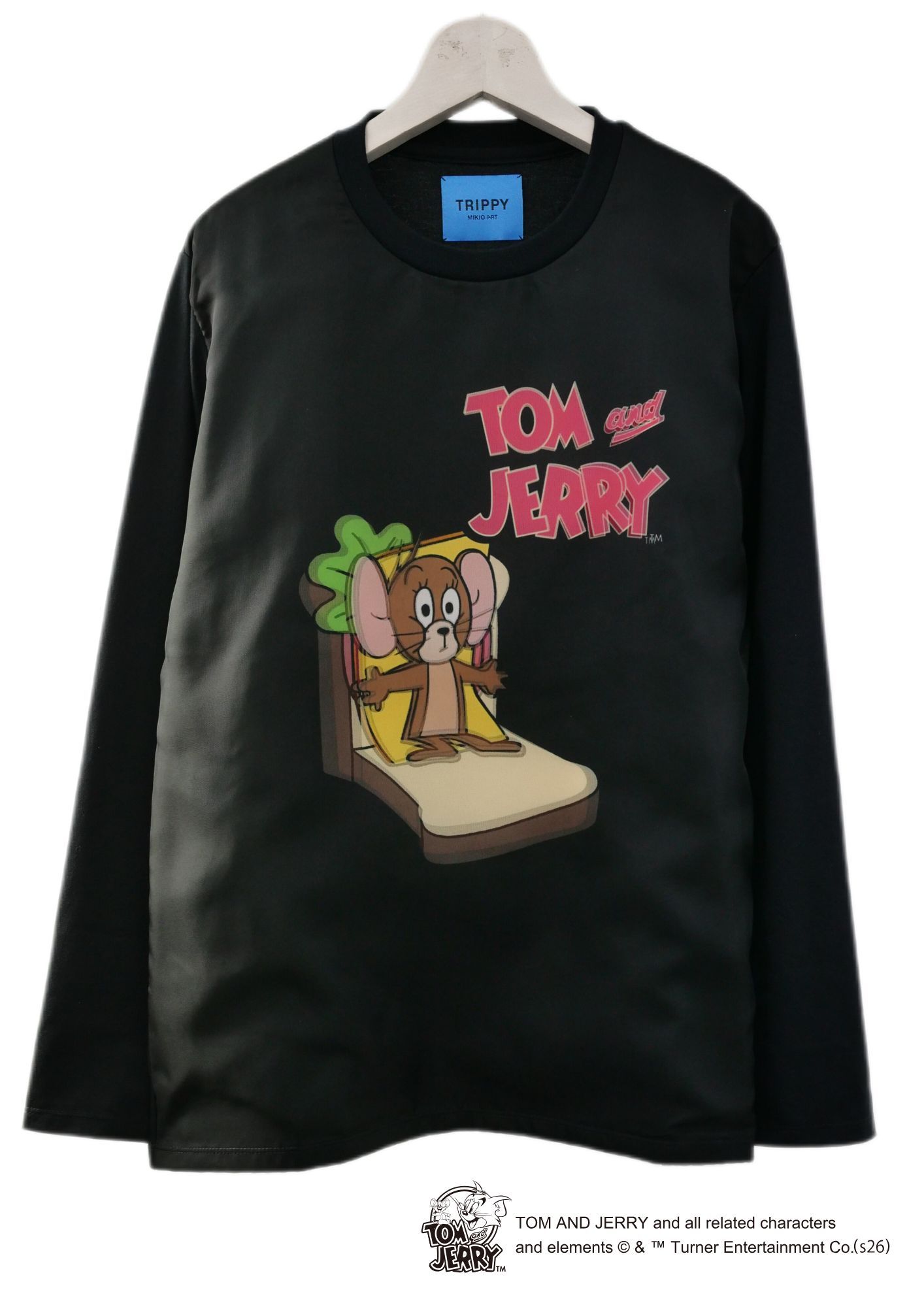 【TOM&JERRY×TRIPPY MIKIO ART】 TR-156 / 3DTシャツ / BLACK / ロンT / ユニセックス