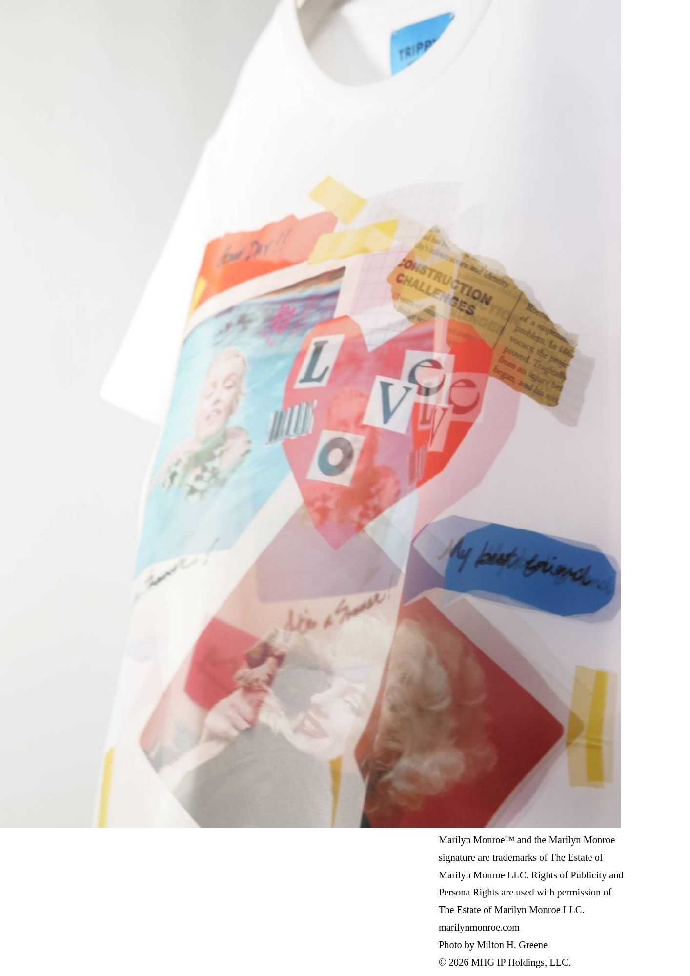 【マリリンモンローデザイン】TR-140 / MONROE SNAP PICTURE / 3DTシャツ / WHITE/ ユニセックス